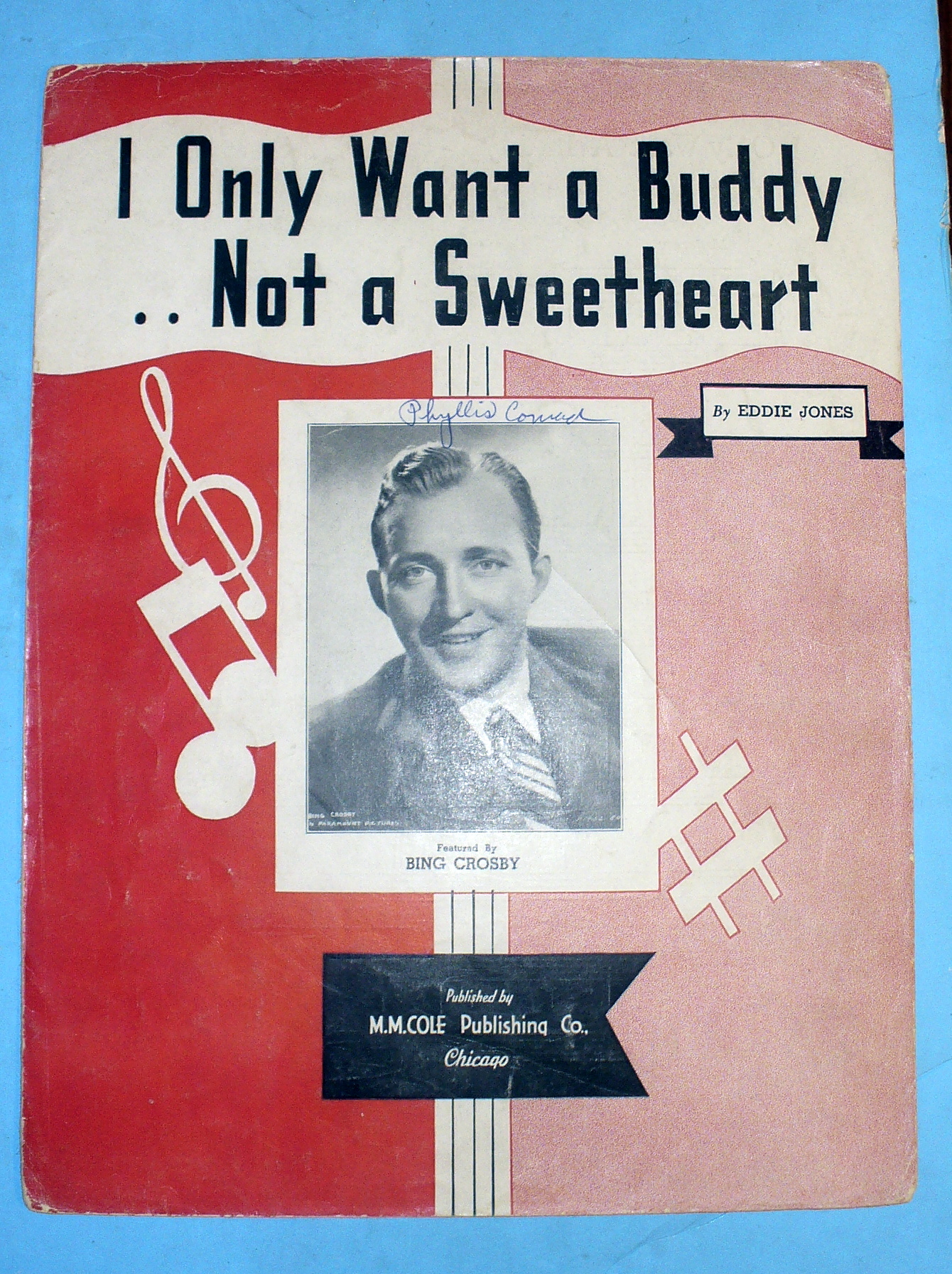 1932 I Only Want a Buddy Not A Sweetheart -Eddie Jones