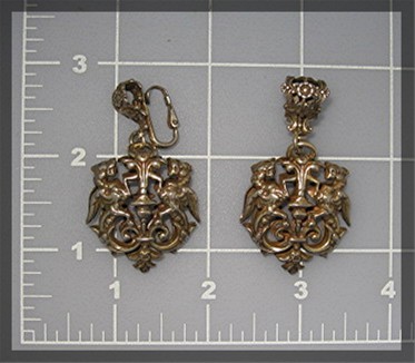 Napier Vintage Filigree Dangle Clip Earrings