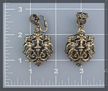 Napier Vintage Filigree Dangle Clip Earrings