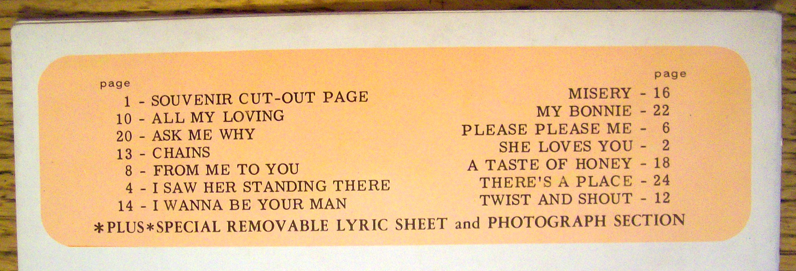 1964 The Beatle Book Of Recorded Hits (Booklet)