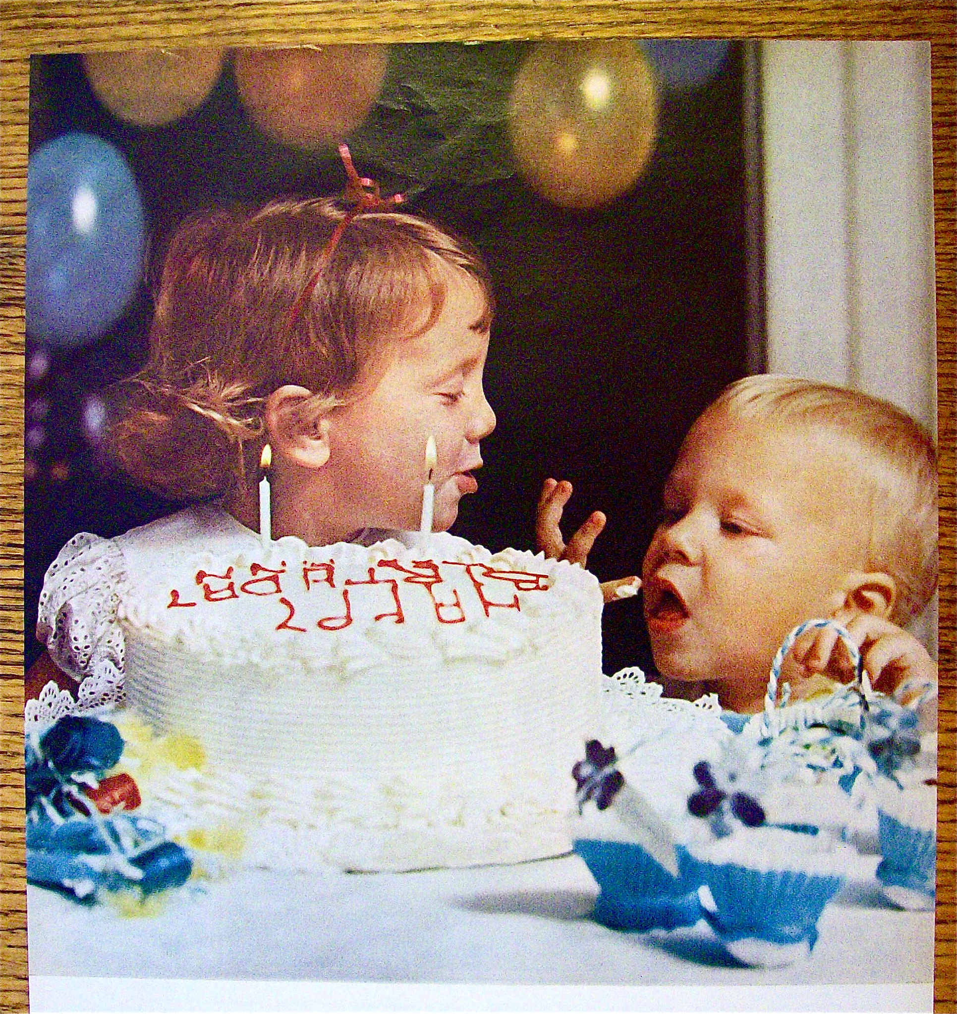 1965 Bell Telephone w/Girl Giving Boy Lick Of Frosting