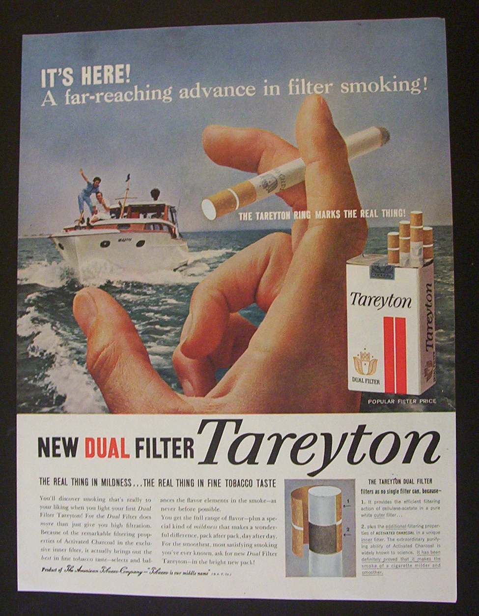 1958 Tareyton Cigarettes