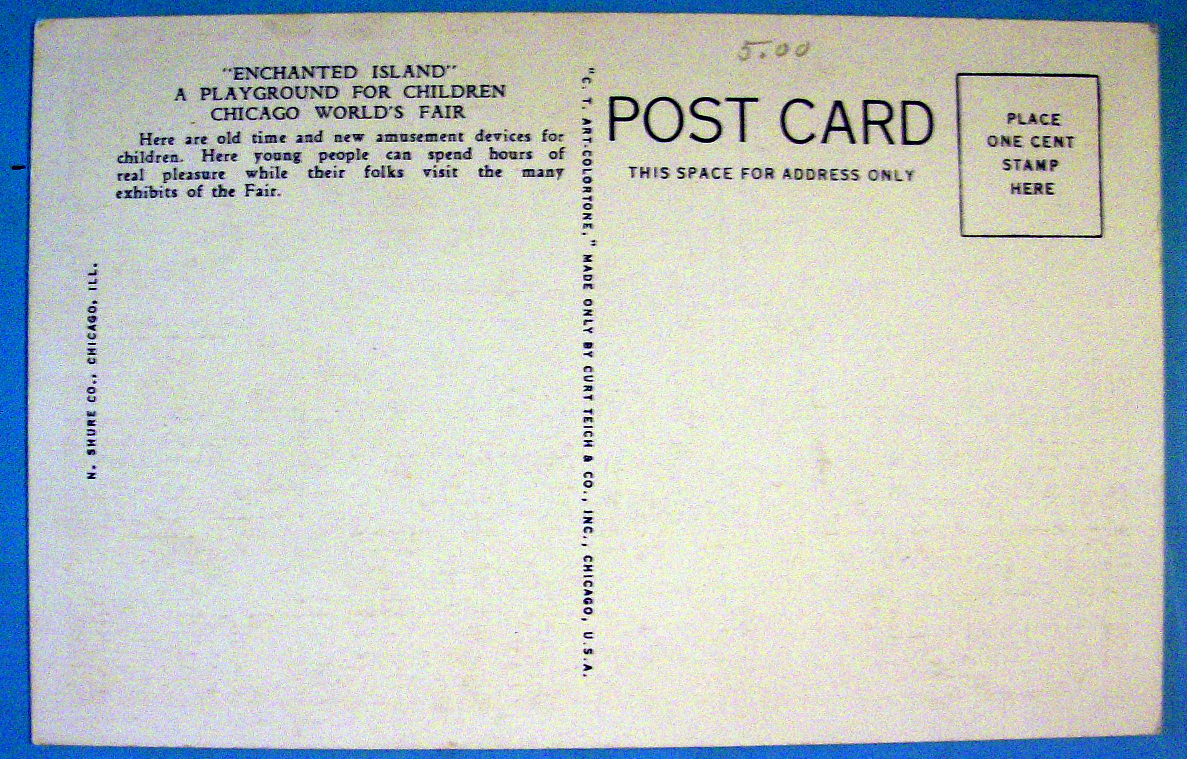 Enchanted Island Postcard (Chicago World's Fair)