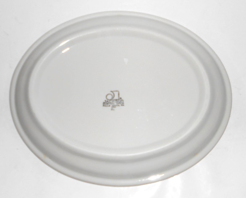 VINTAGE Jackson China Restaurant Black Airbrushed Barbeque Spit Western Platter