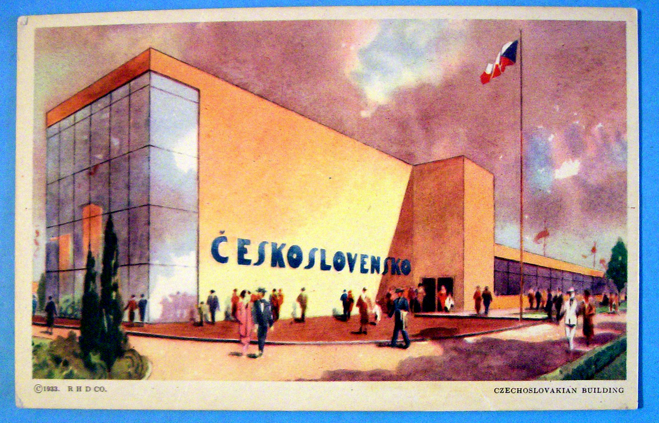 1933 Century of Progress, Czechoslovakian Bldg Postcard