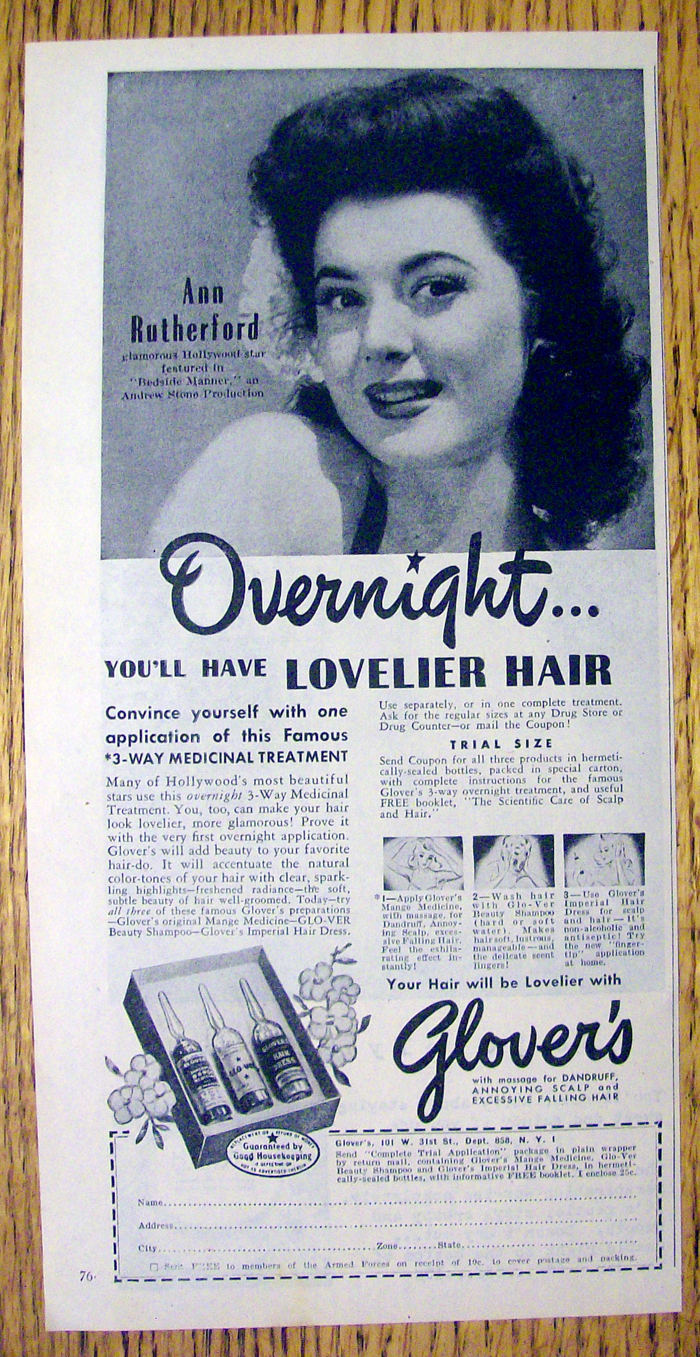 1945 Glover Shampoo with Ann Rutherford