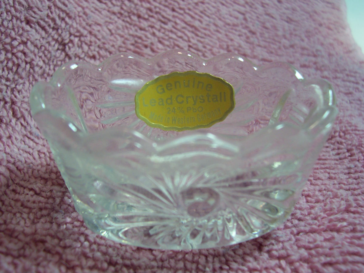 Western Germany Lead Crystal Salt Cellar