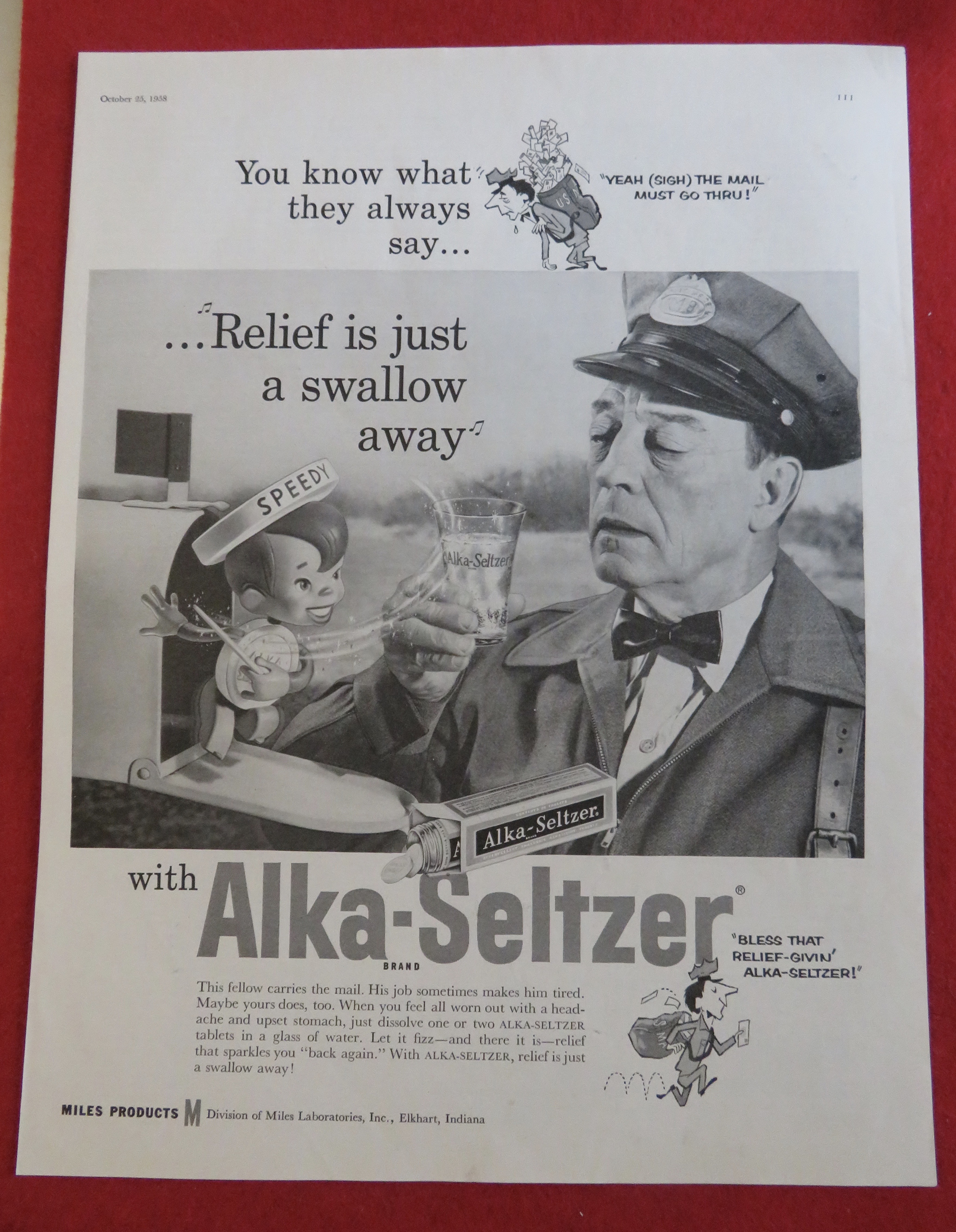 1958 Alka Seltzer with Speedy & The Mailman