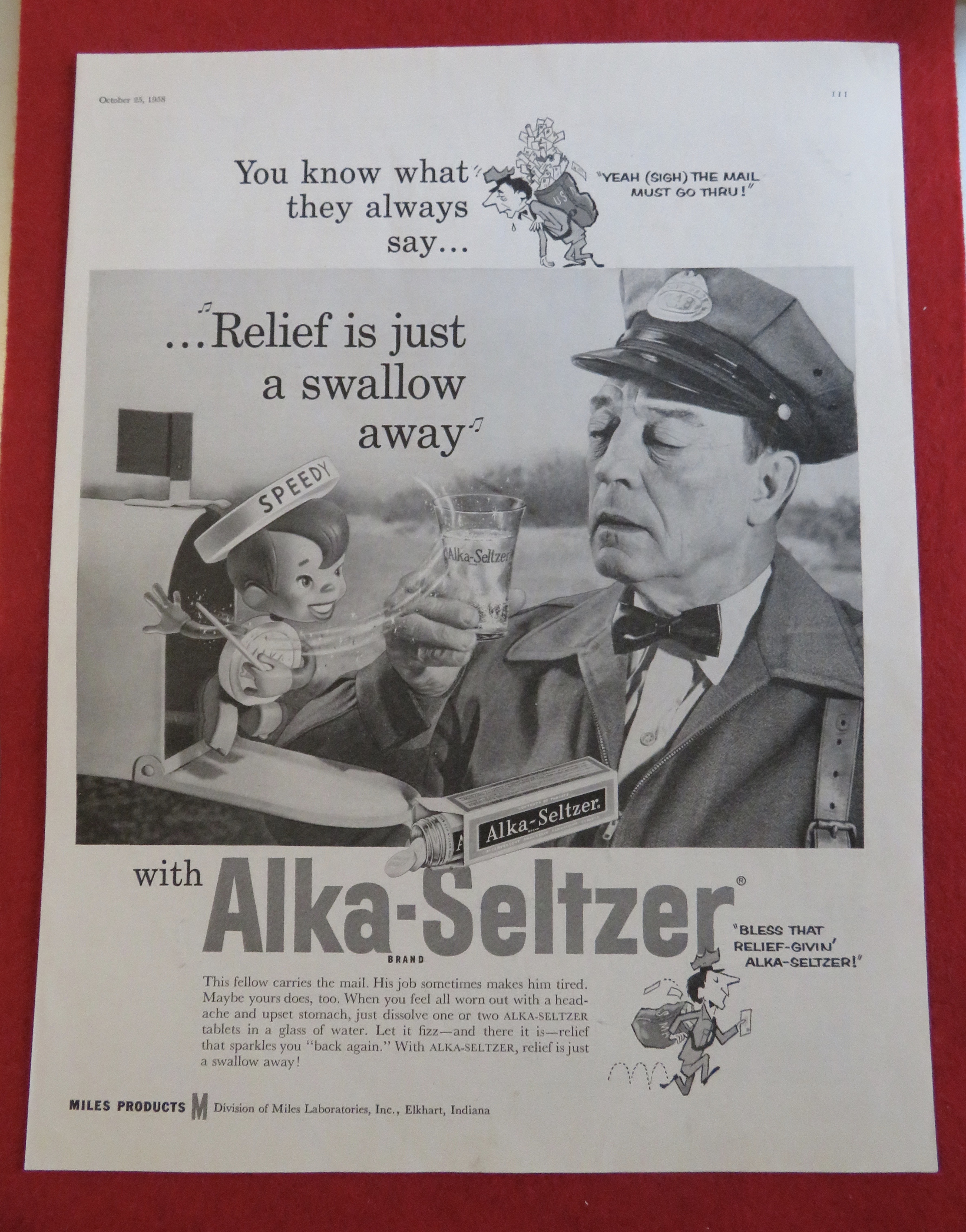1958 Alka Seltzer with Speedy & The Mailman