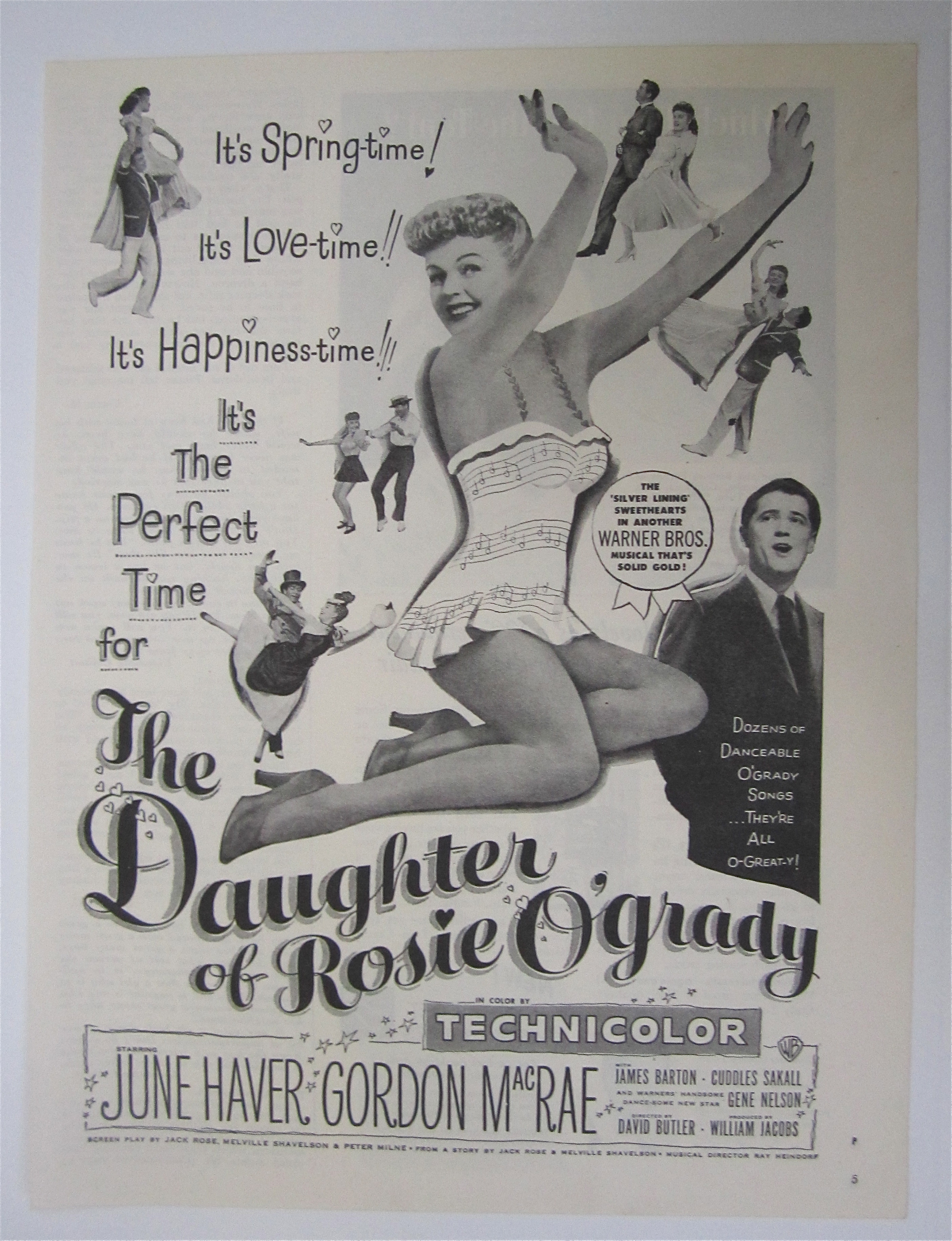 1950 The Daughter Of Rosie O' Grady w/June Haver