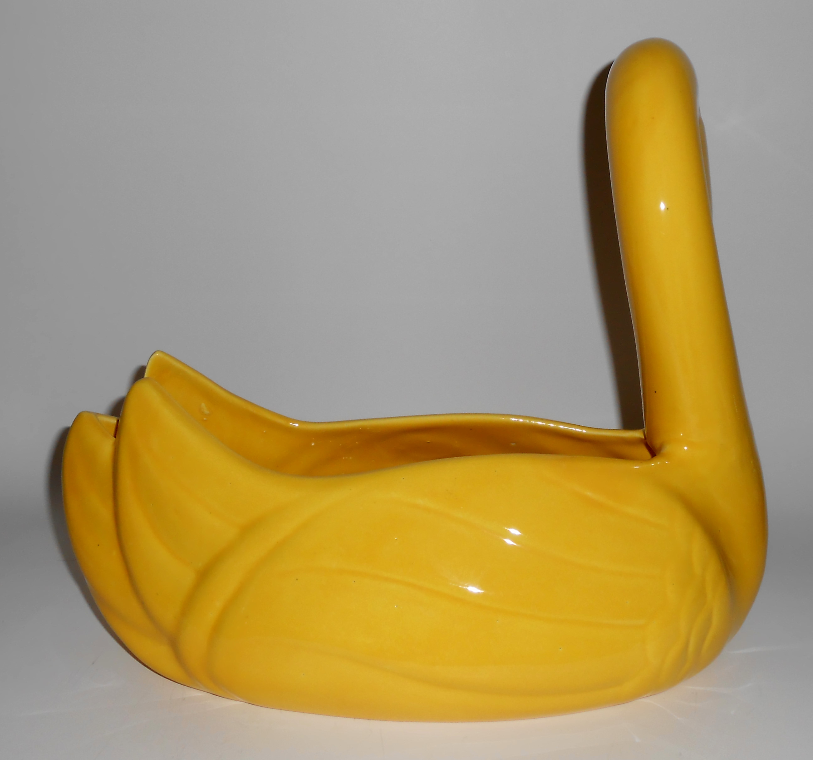 Pacific Pottery Large Gloss Yellow Swan Planter Mint