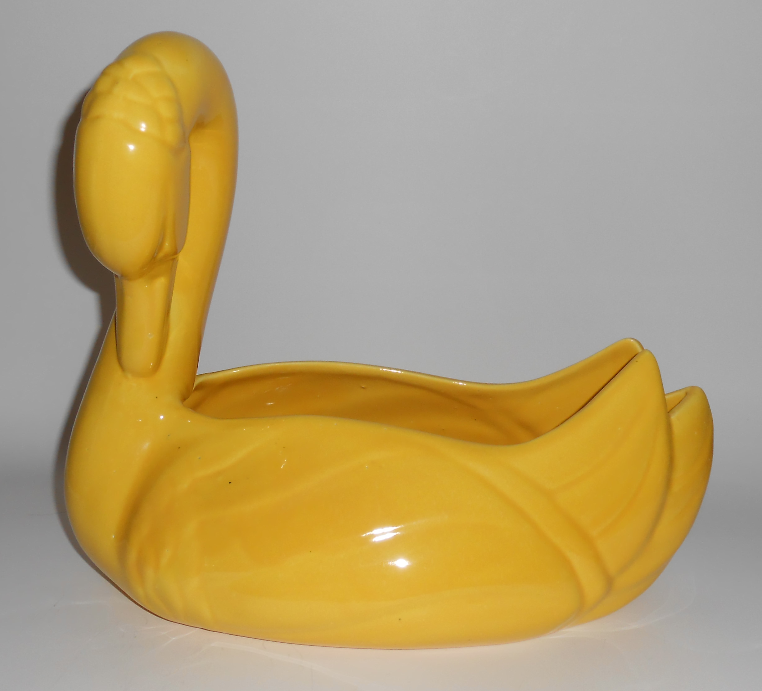Pacific Pottery Large Gloss Yellow Swan Planter Mint