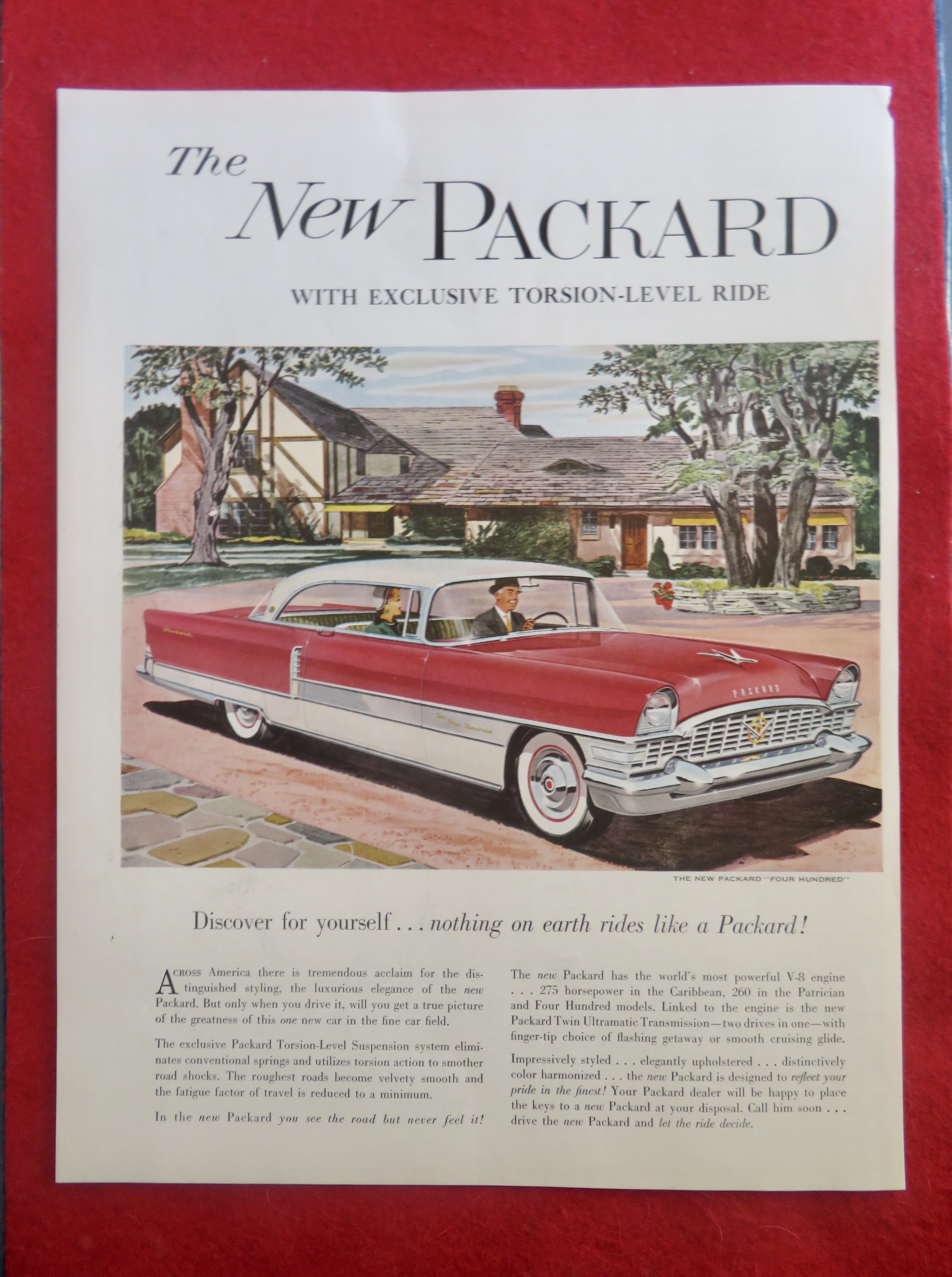 1950's Packard Automobile with The New Packard 400