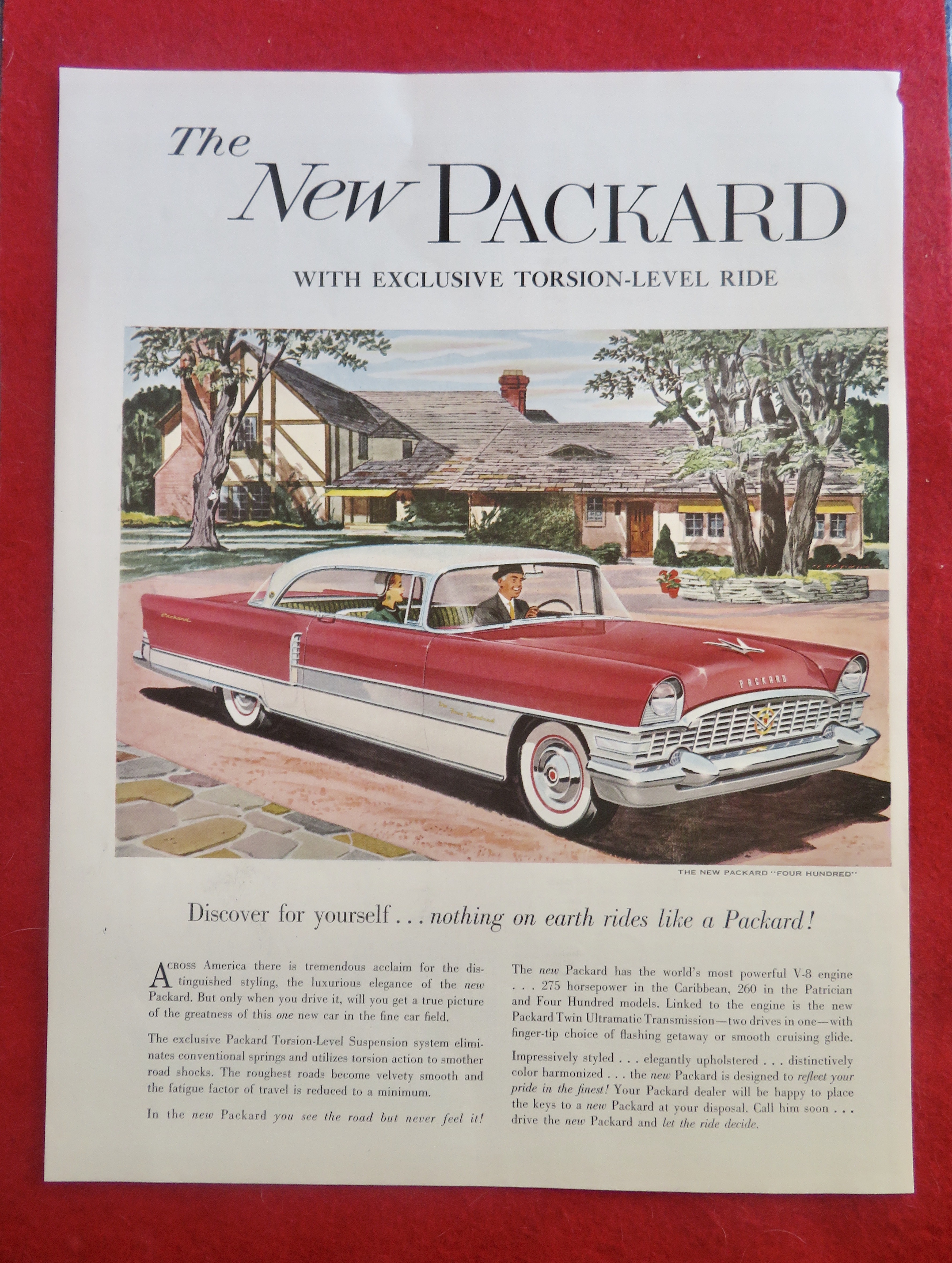 1950's Packard Automobile with The New Packard 400