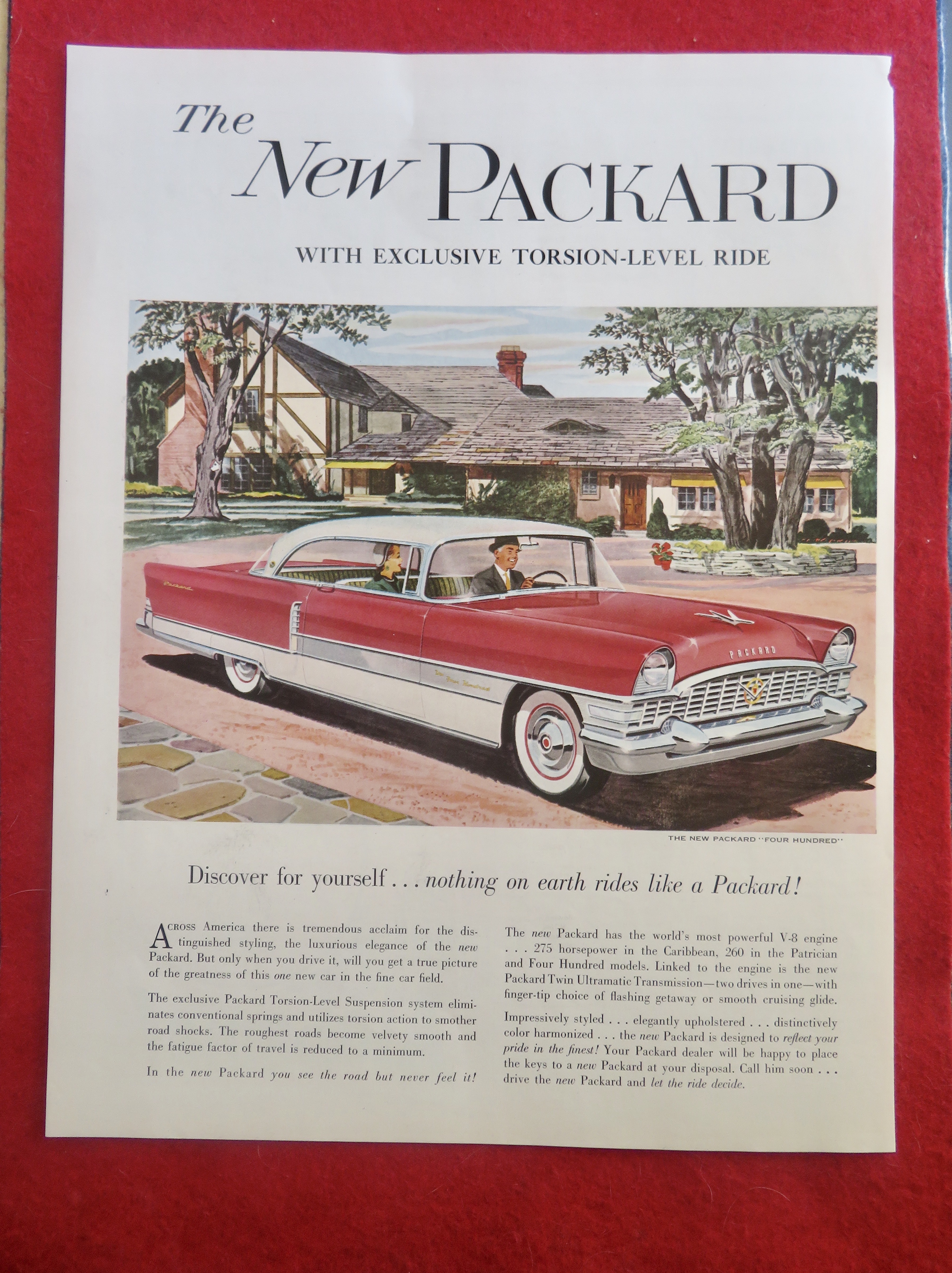 1950's Packard Automobile with The New Packard 400