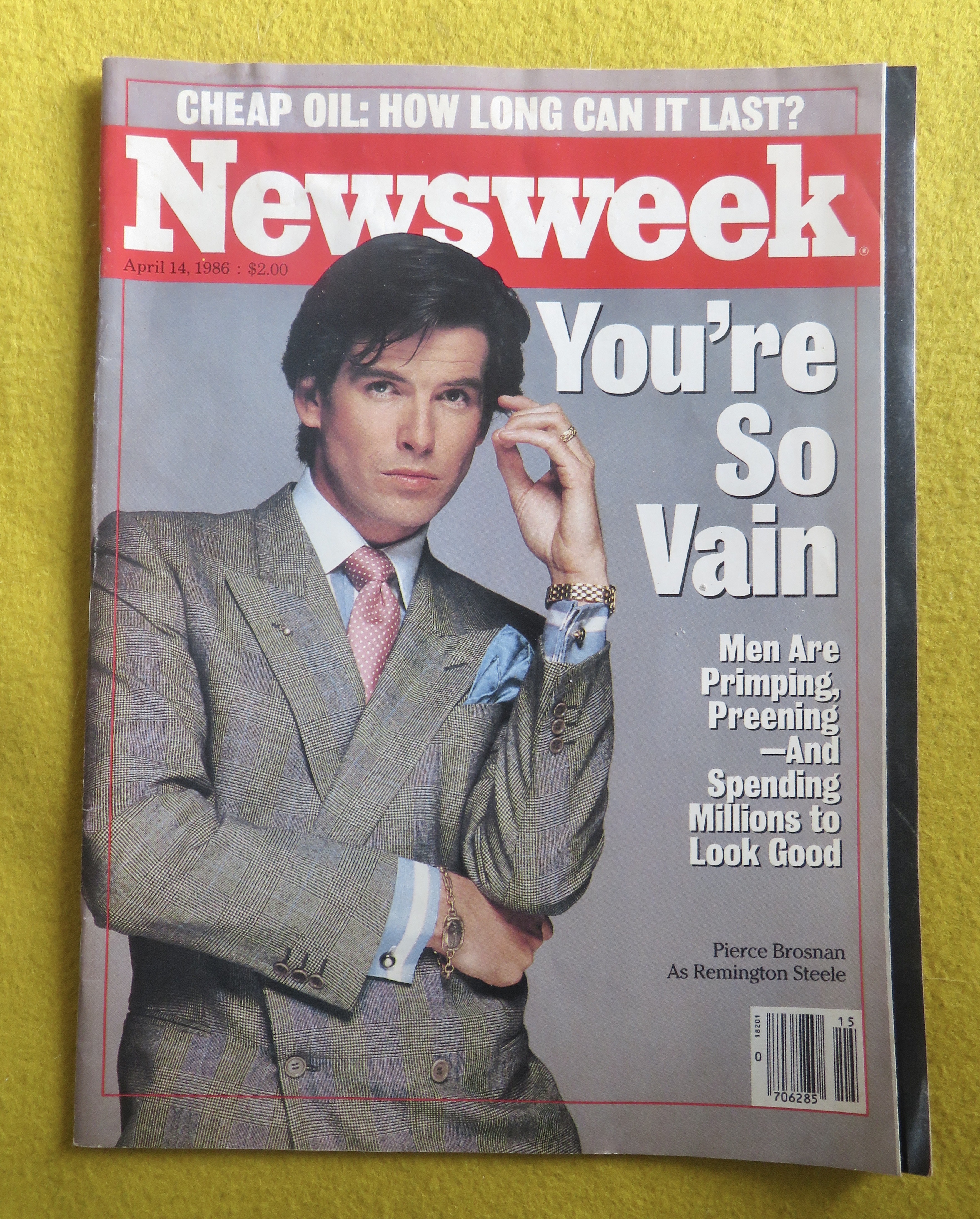Newsweek Magazine April 14, 1986 Pierce Brosnan