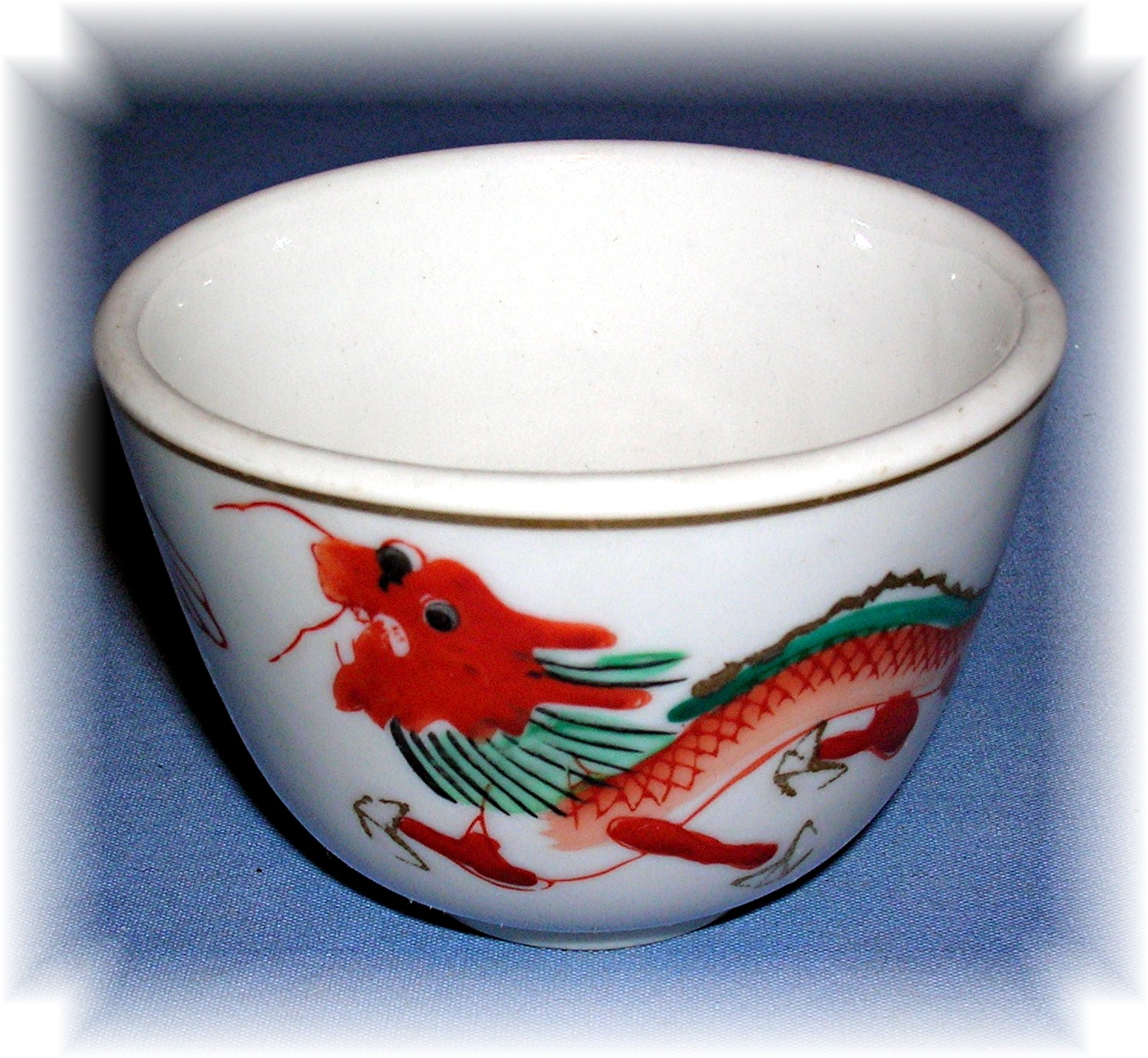 Oriental Porcelain Tea Cup  Dragon