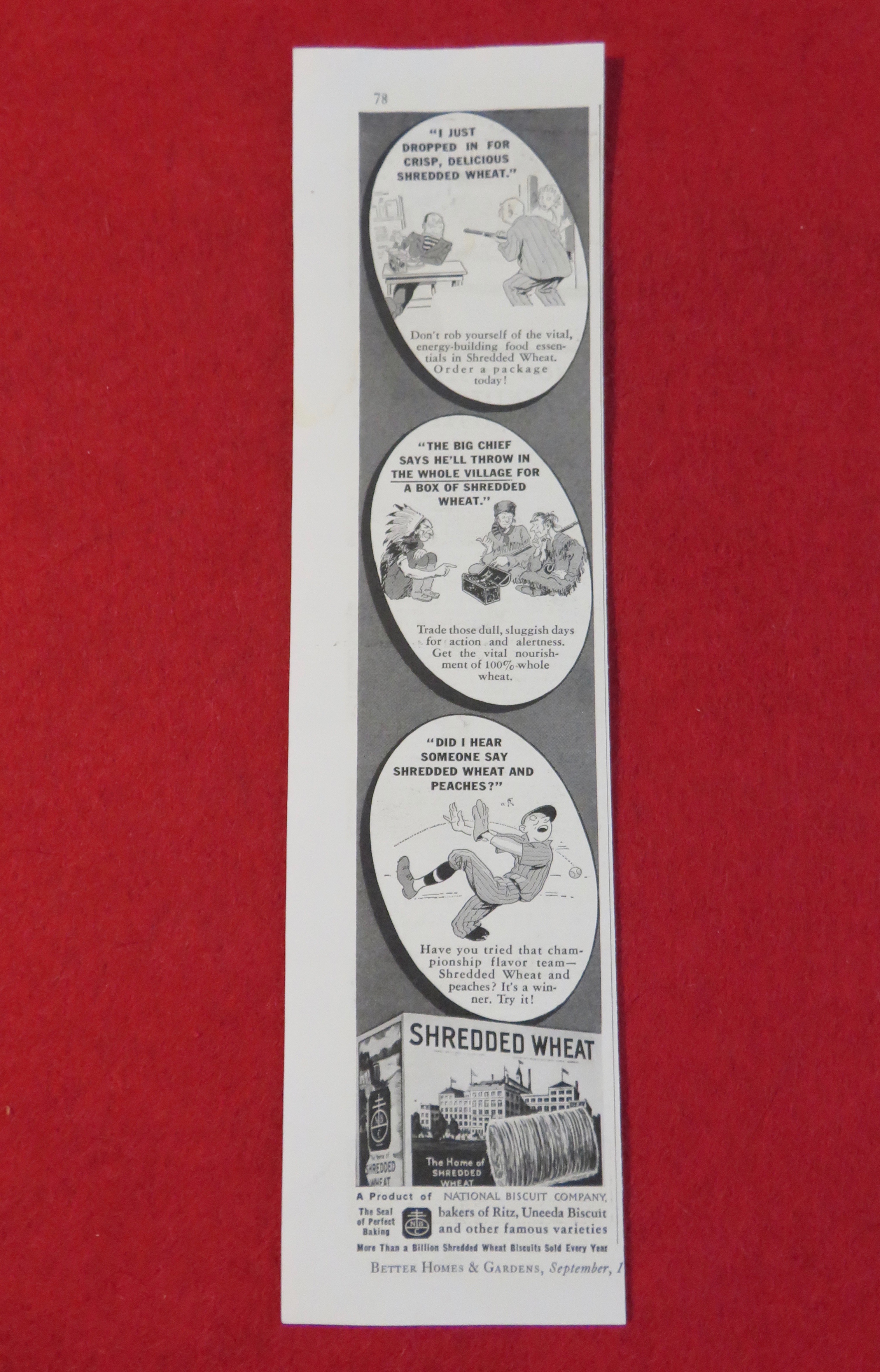 1937 Shredded Wheat with 3 Different Scenes