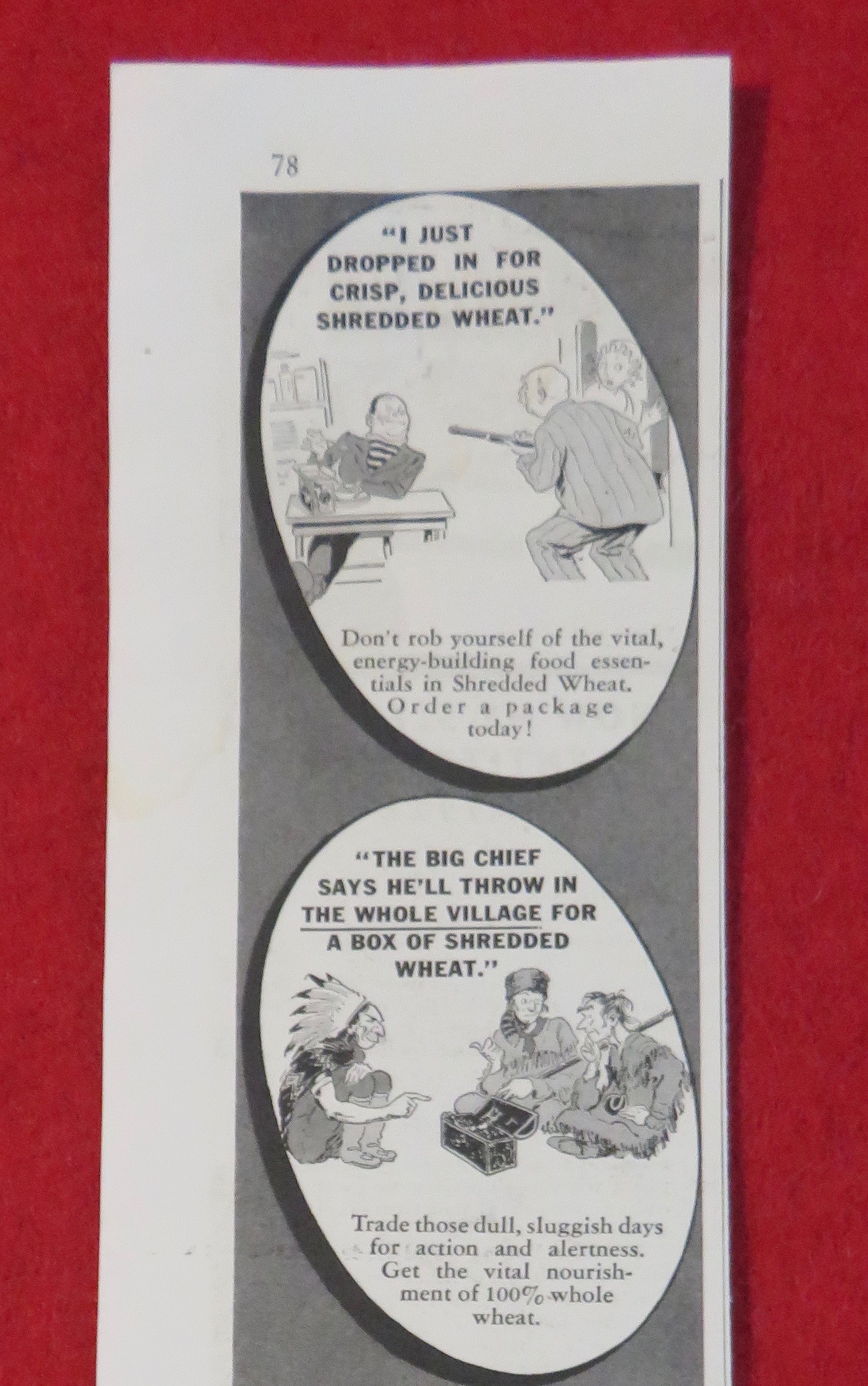 1937 Shredded Wheat with 3 Different Scenes