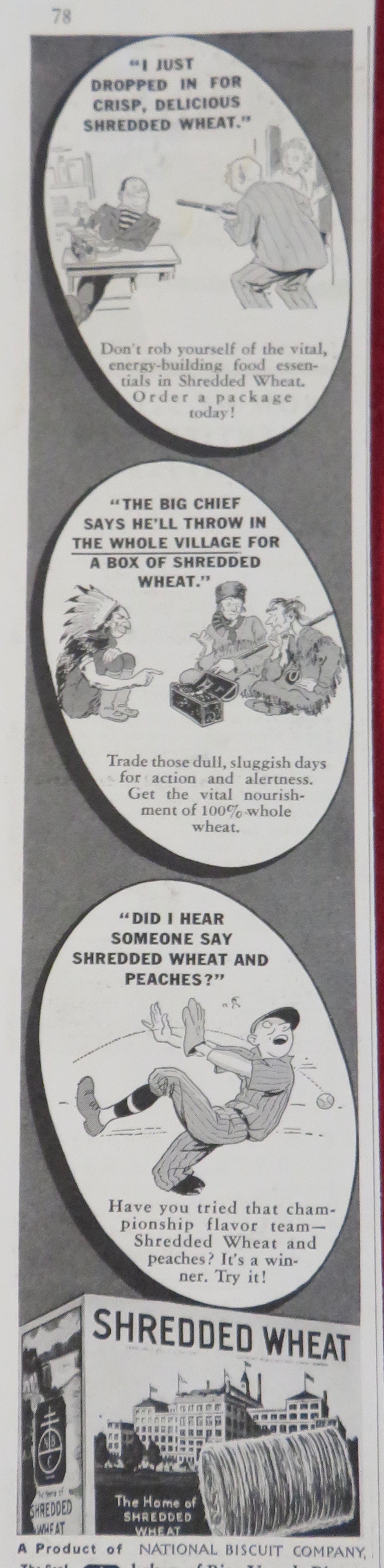 1937 Shredded Wheat with 3 Different Scenes