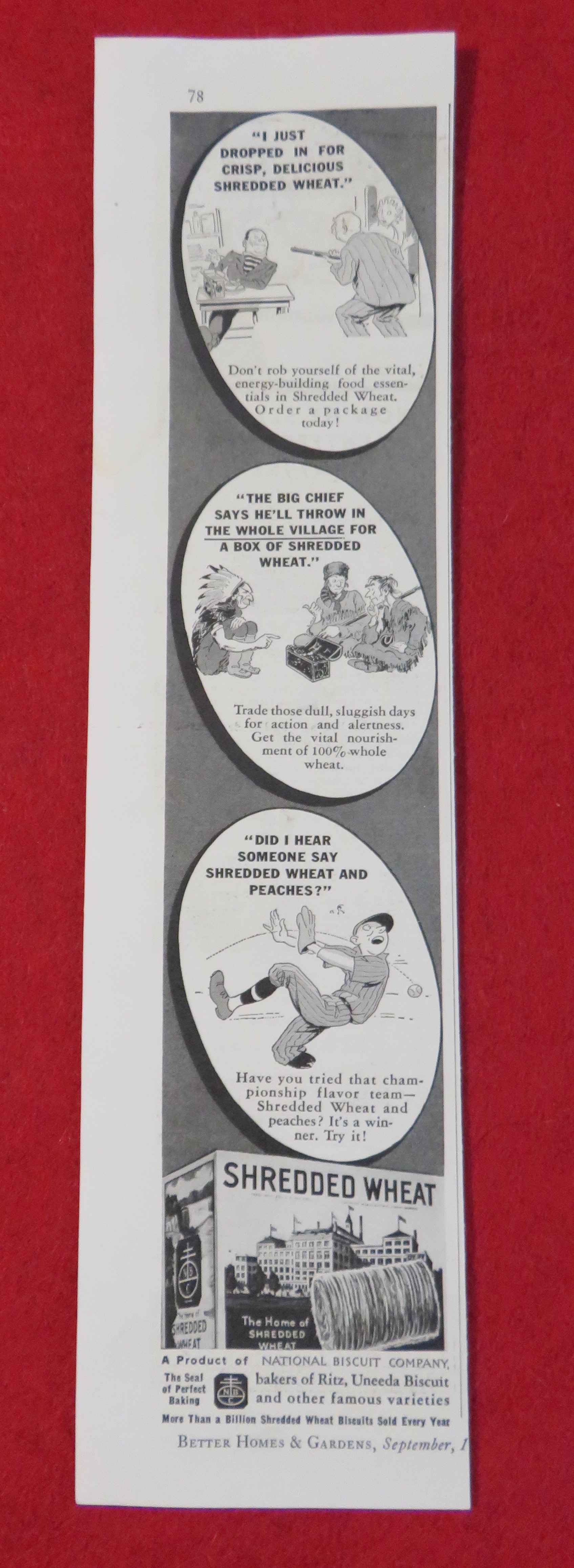 1937 Shredded Wheat with 3 Different Scenes