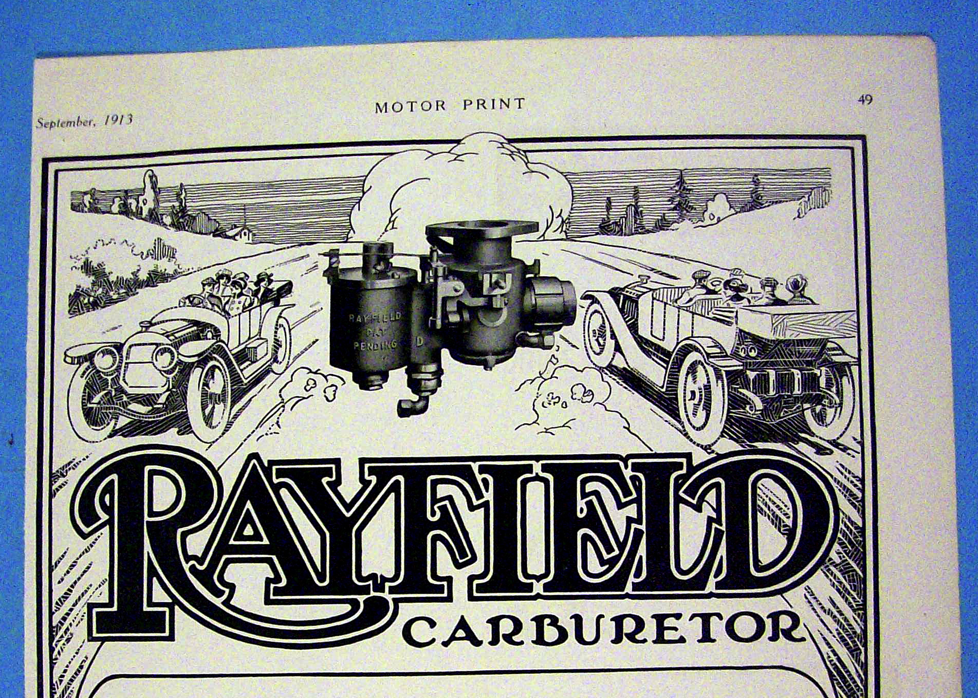 1913 Rayfield Carburetor with 2 Cars