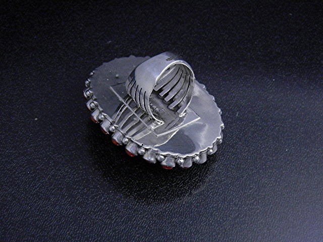 Navajo Mediterranean Coral Sterling Silver Paul Livings