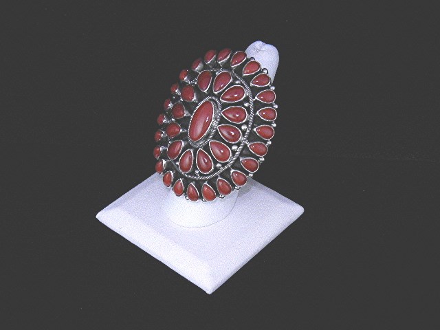Navajo Mediterranean Coral Sterling Silver Paul Livings