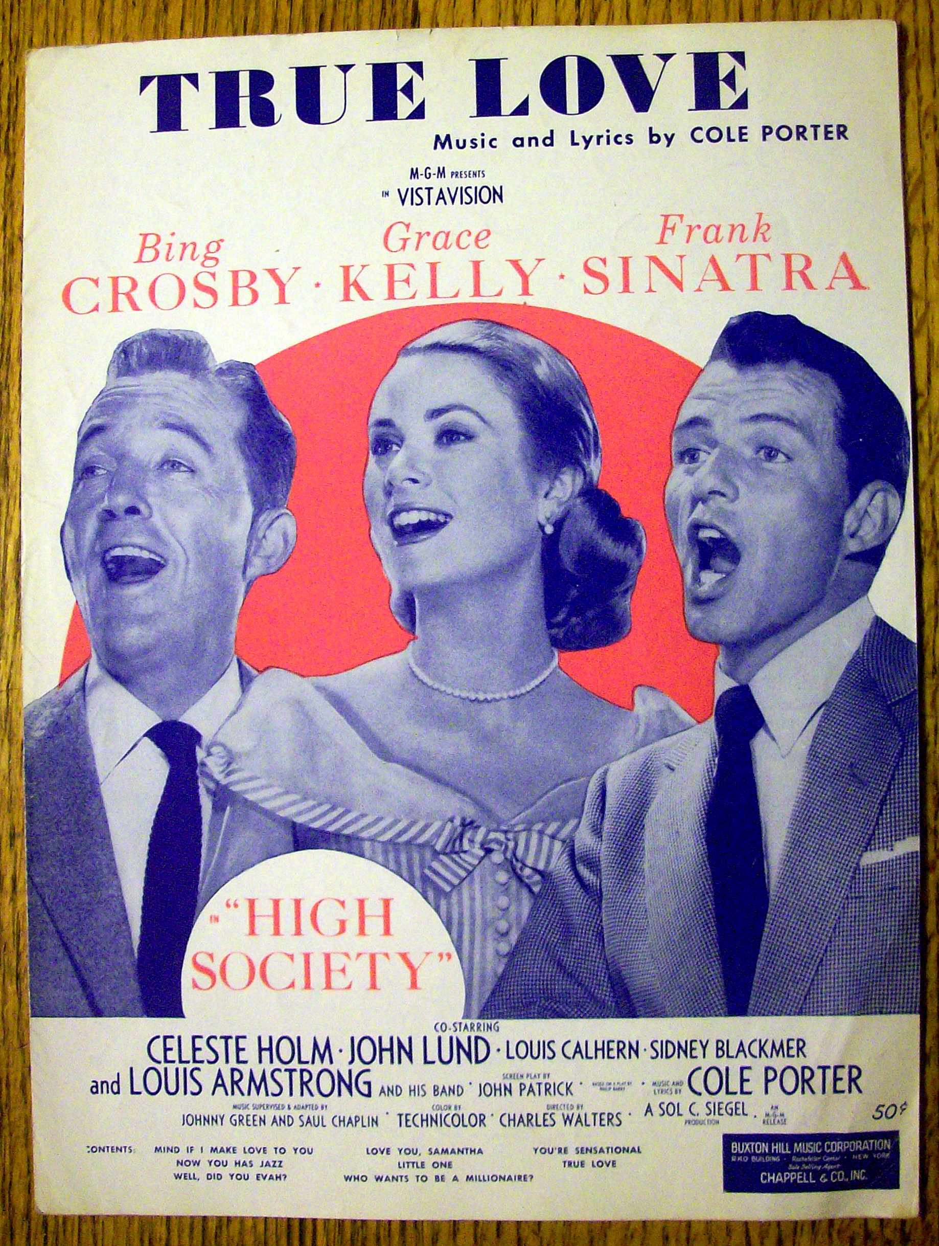 Sheet Music For 1956 True Love with Crosby & Sinatra