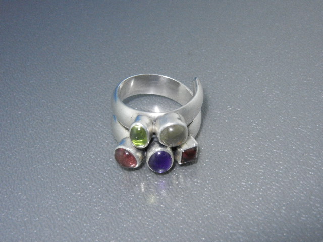 Native American Tourmaline Citrine Peridot Sterling Sil