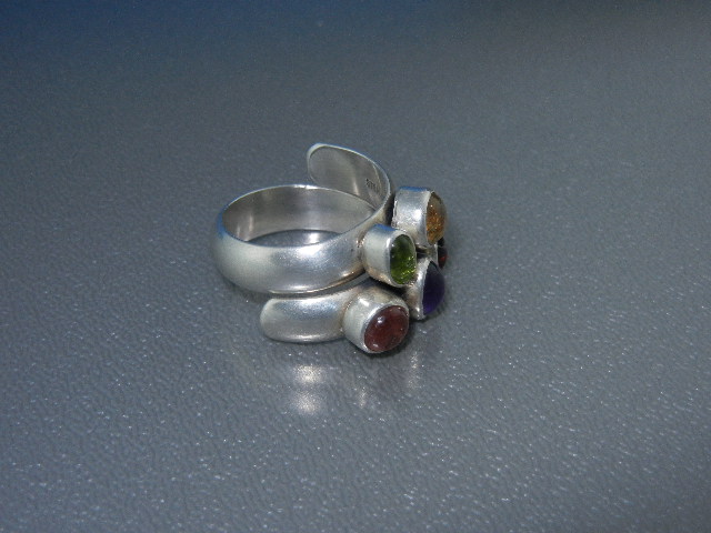 Native American Tourmaline Citrine Peridot Sterling Sil