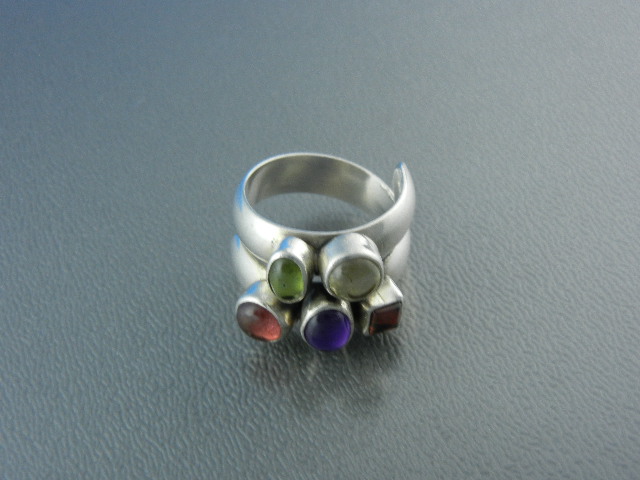 Native American Tourmaline Citrine Peridot Sterling Sil