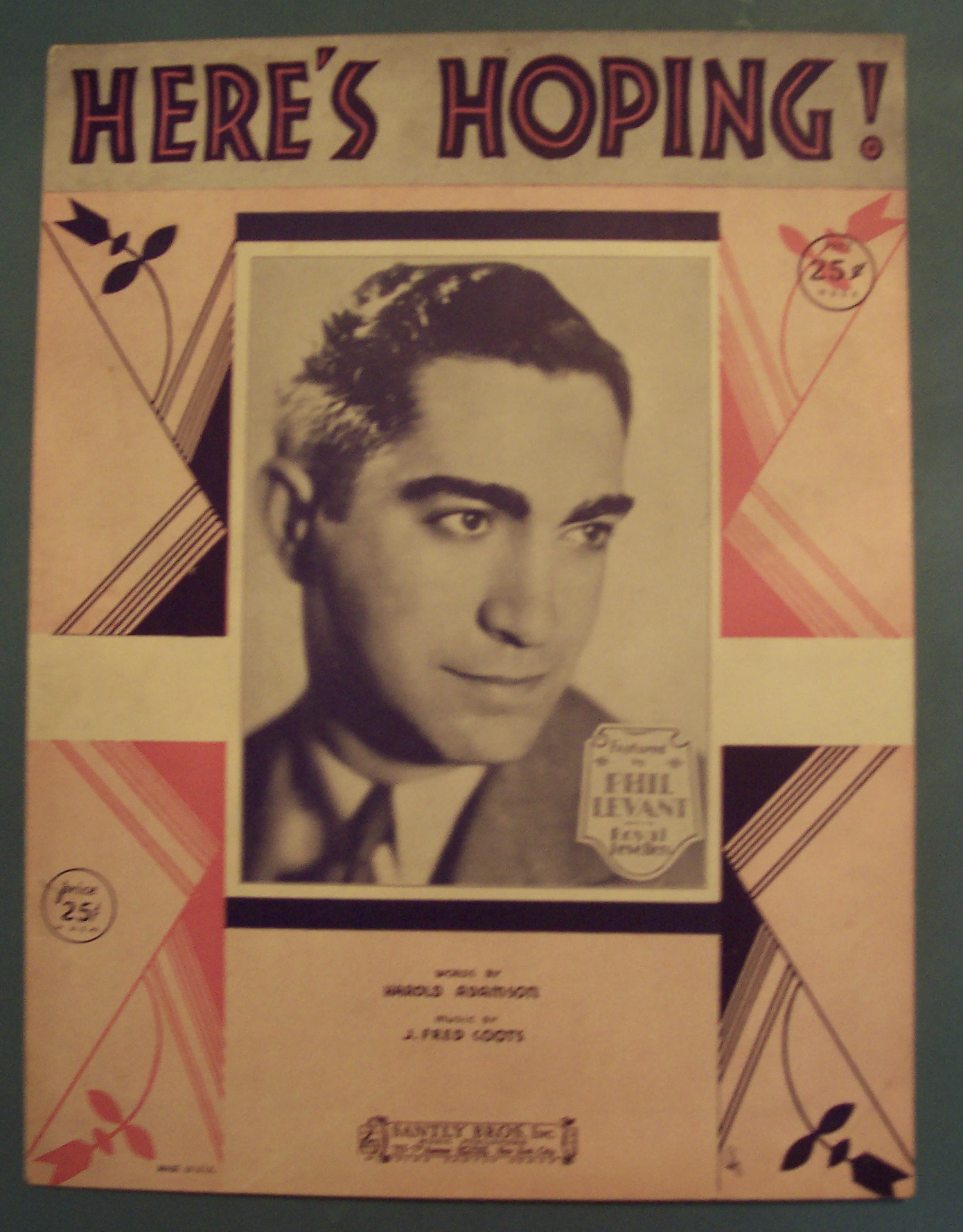 Sheet Music of 1932 Here's Hoping!