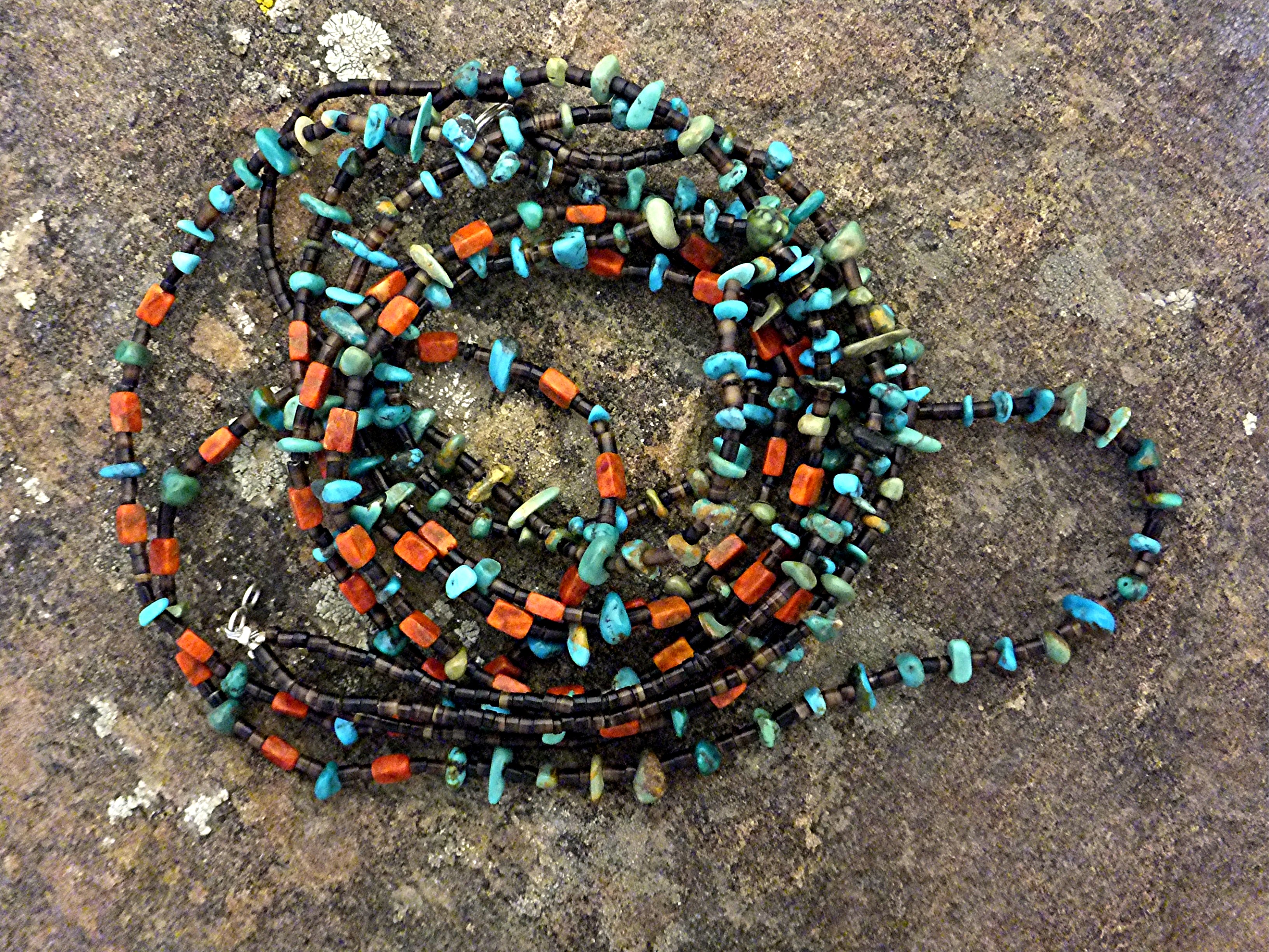 Necklace Spiny Oyster Turquoise Heishi Santo Domingo
