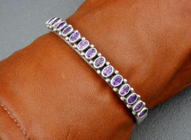 Darren Livingston Sterling Silver Amethyst Bracelet