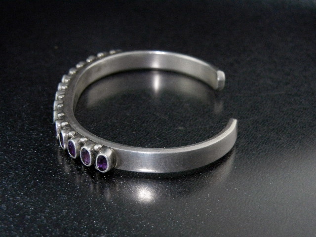 Darren Livingston Sterling Silver Amethyst  Bracelet