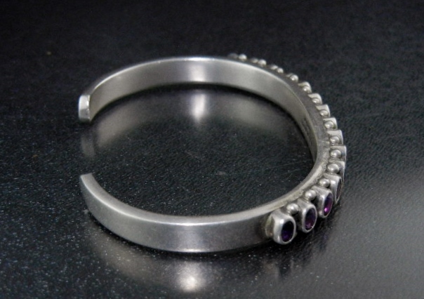 Darren Livingston Sterling Silver Amethyst  Bracelet