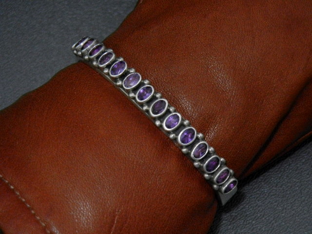 Darren Livingston Sterling Silver Amethyst  Bracelet