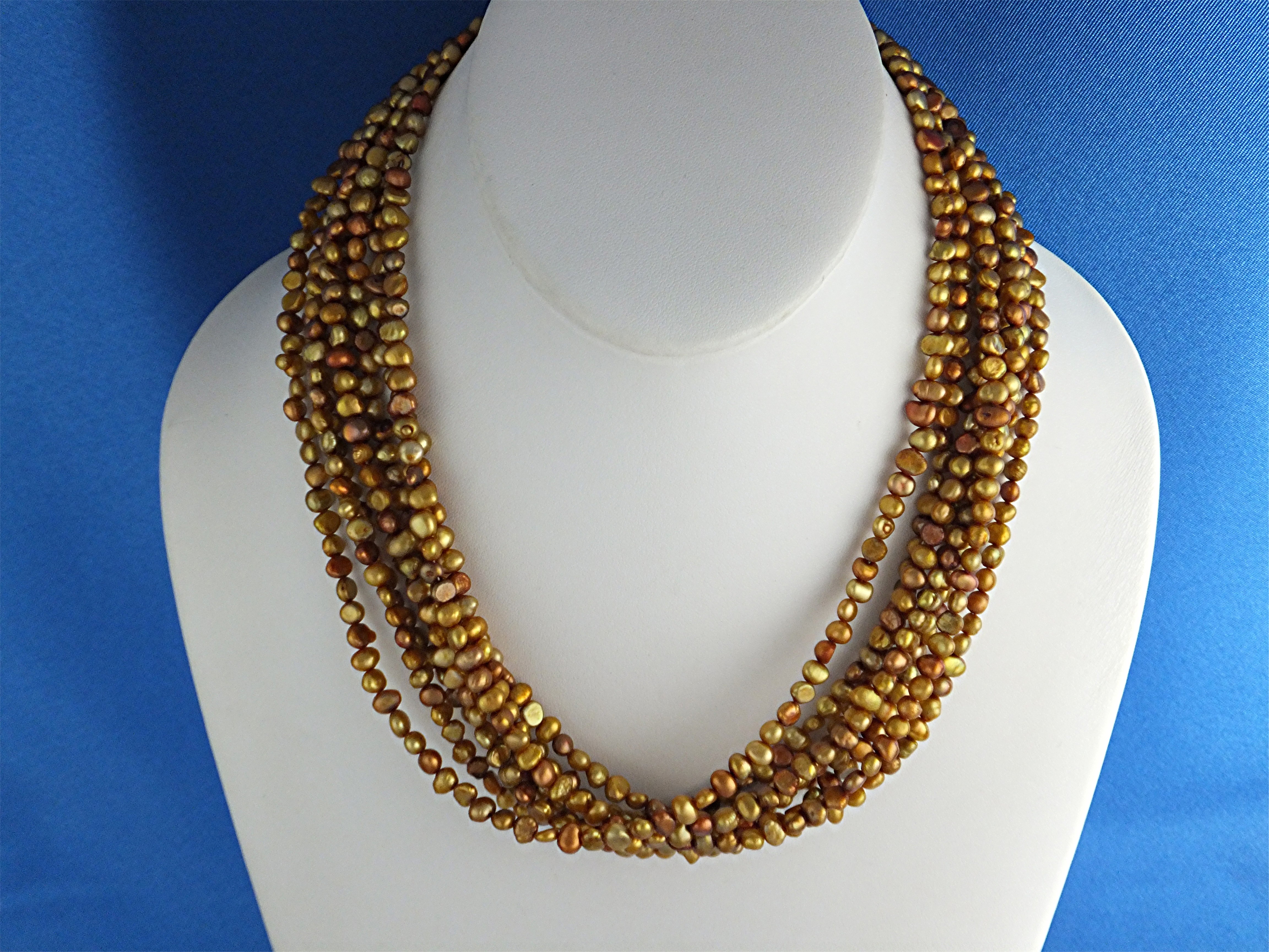 SILPADA Golden Freshwater Pearls Sterling Silver Neckla