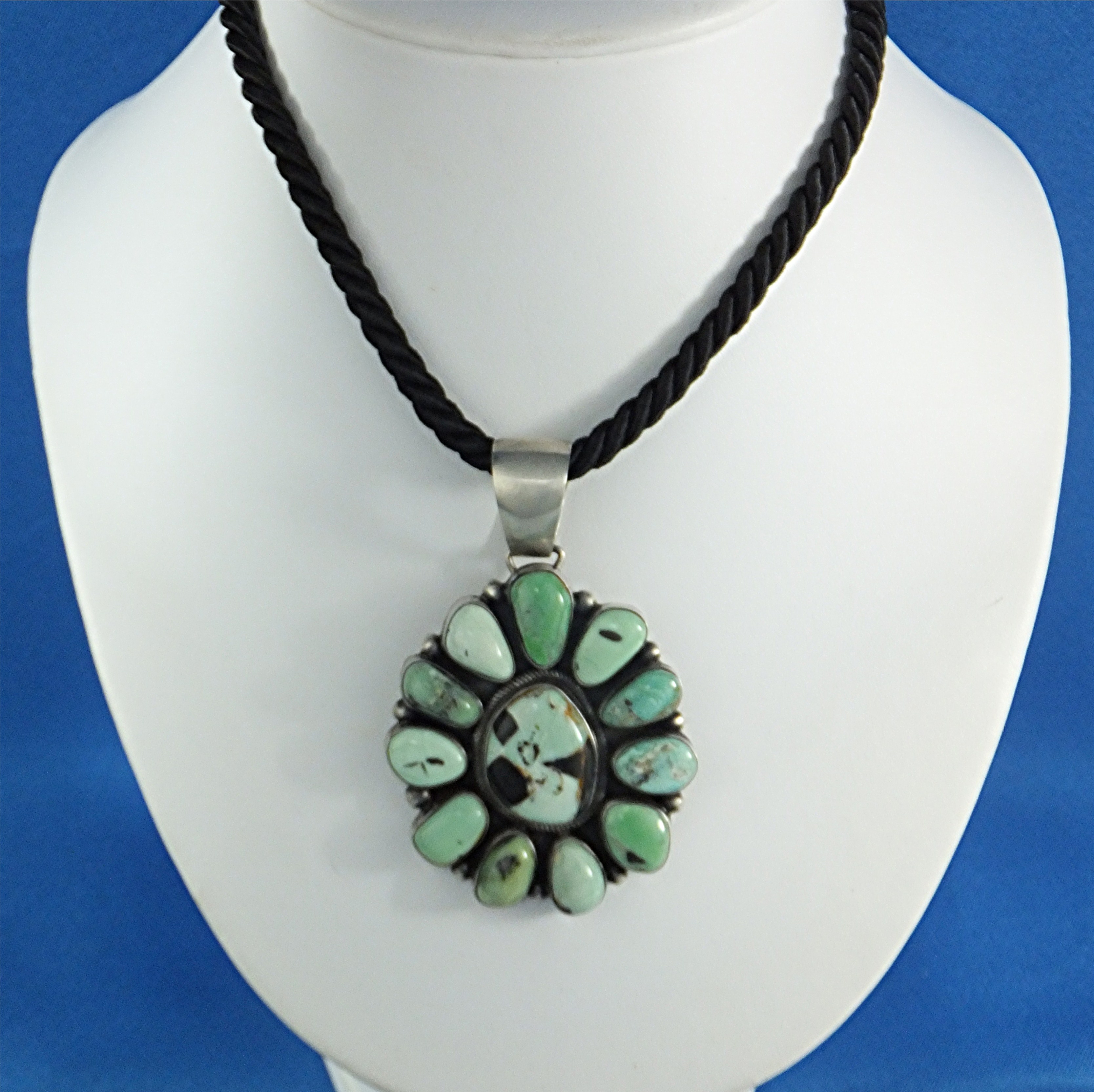 Carico  Lake Turquoise Sterling Silver BRD Pendant