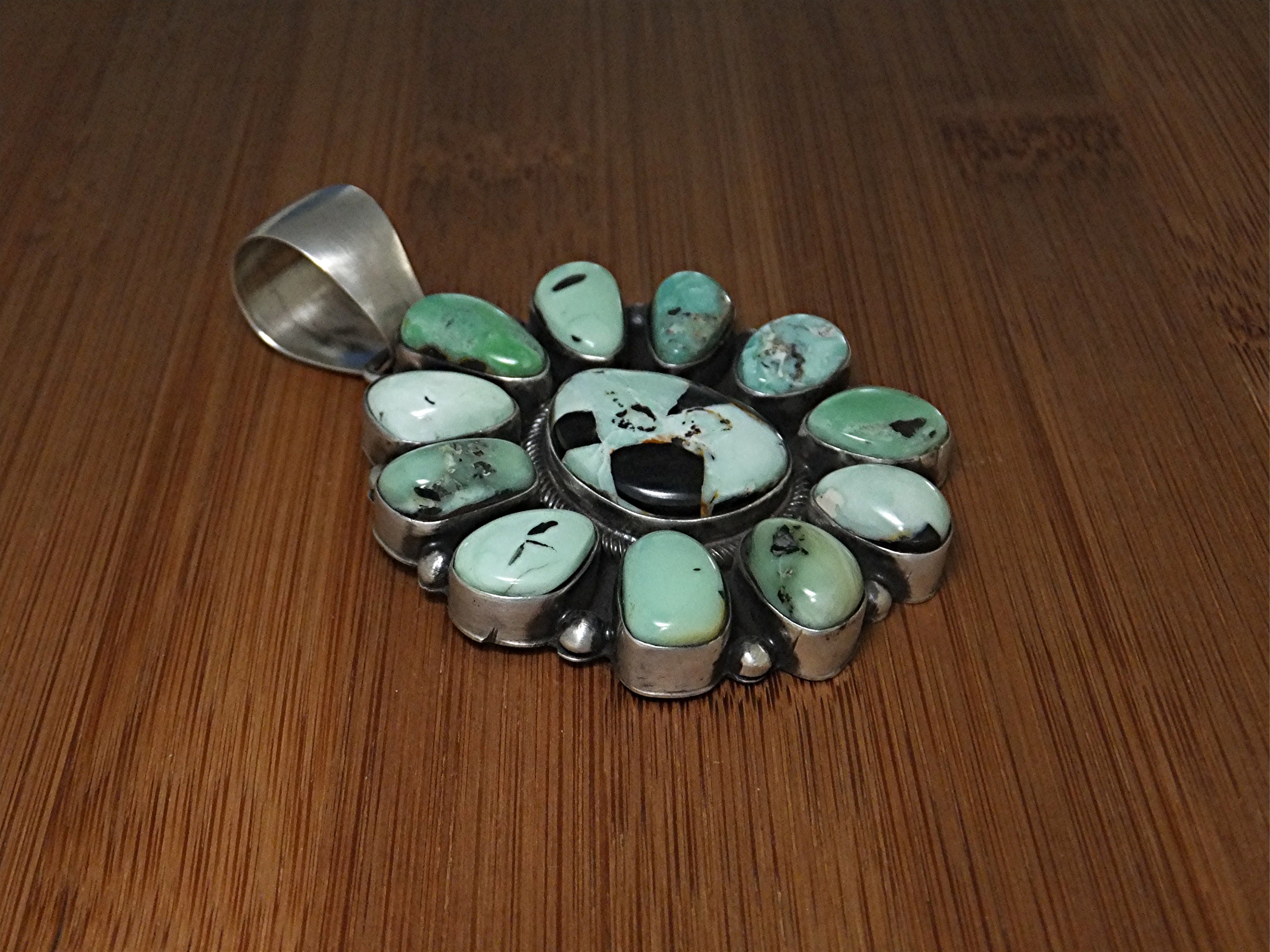 Carico Lake Turquoise Sterling Silver BRD Pendant
