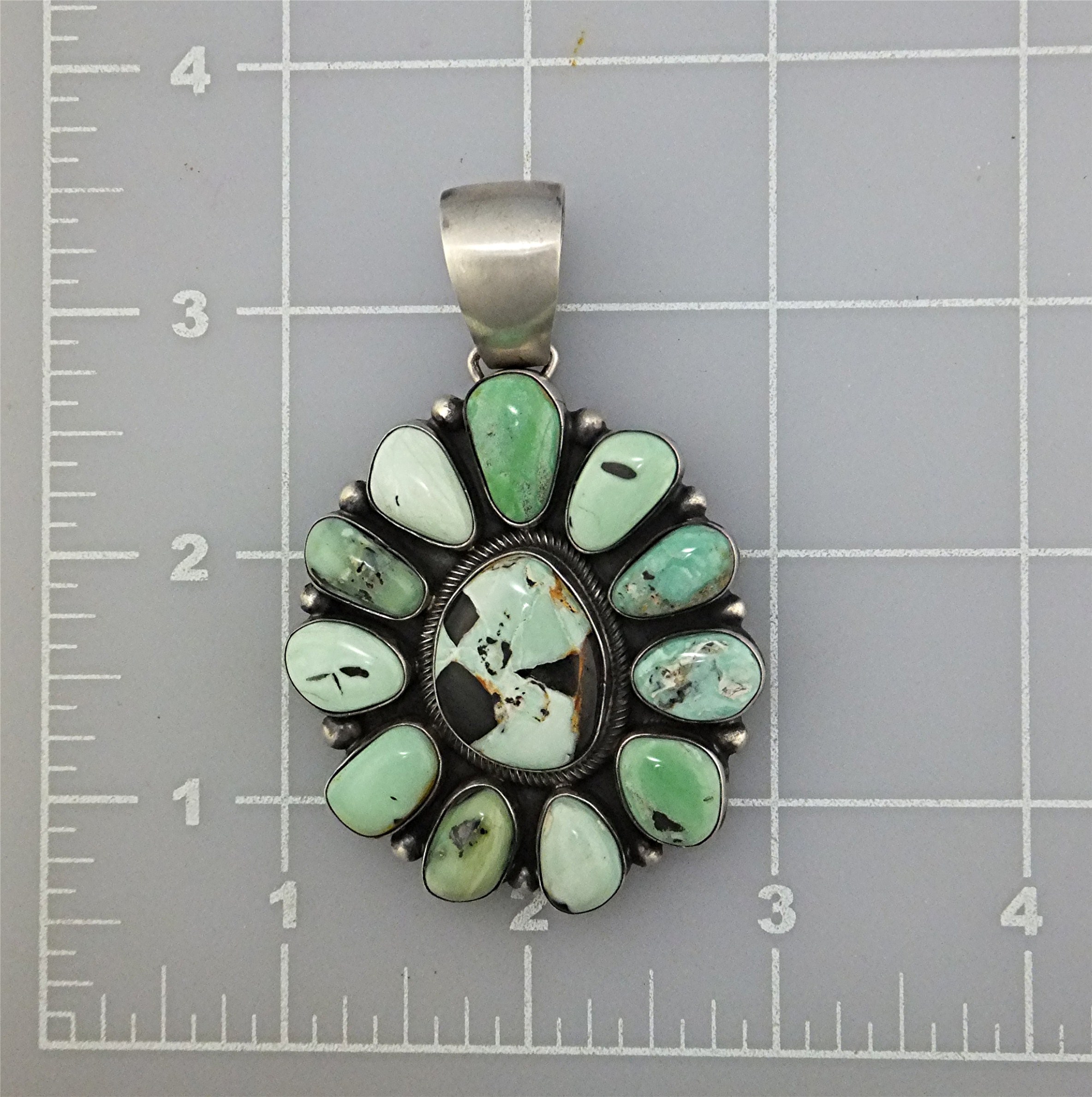 Carico  Lake Turquoise Sterling Silver BRD Pendant