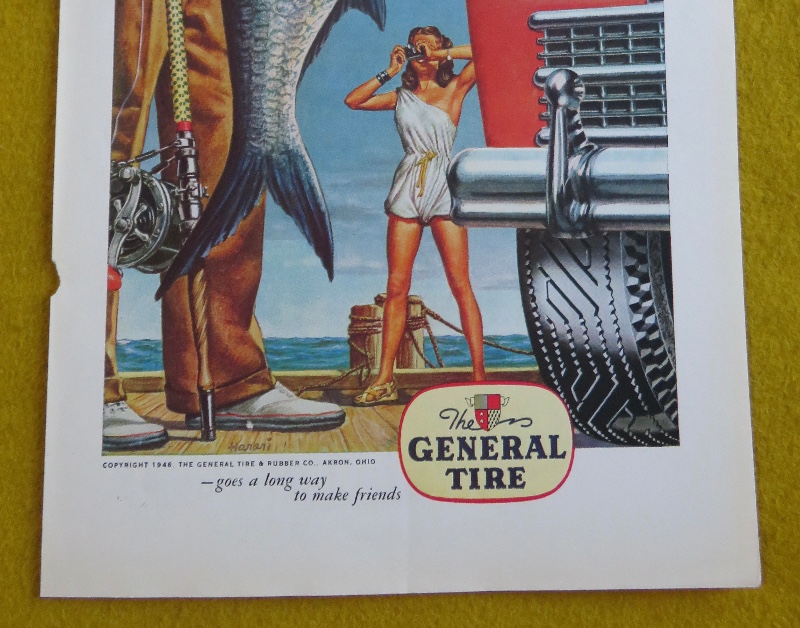 1946 General Tire with Woman Taking Picture Of A Man