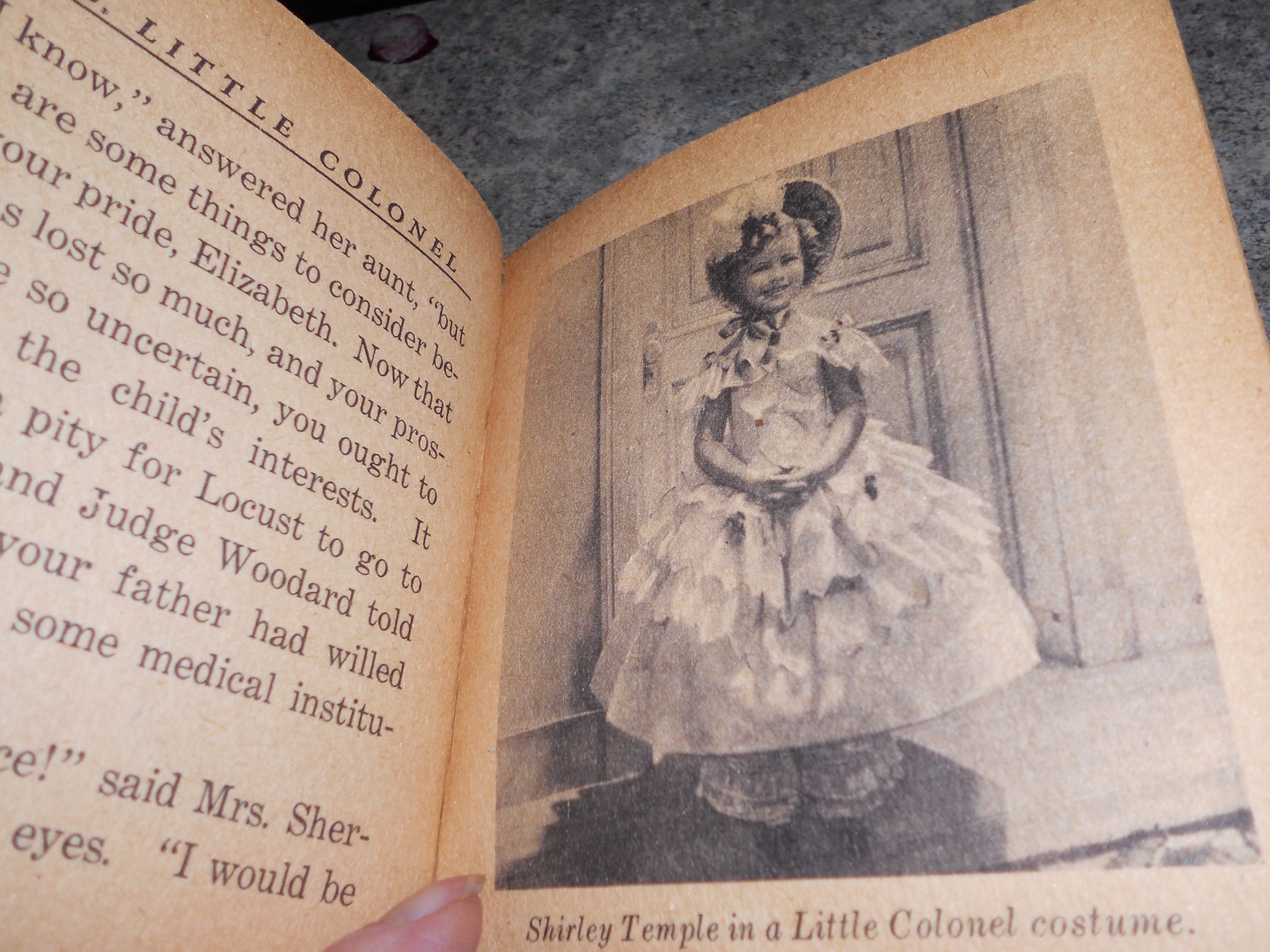 Shirley Temple Book Little Colonel 1940's