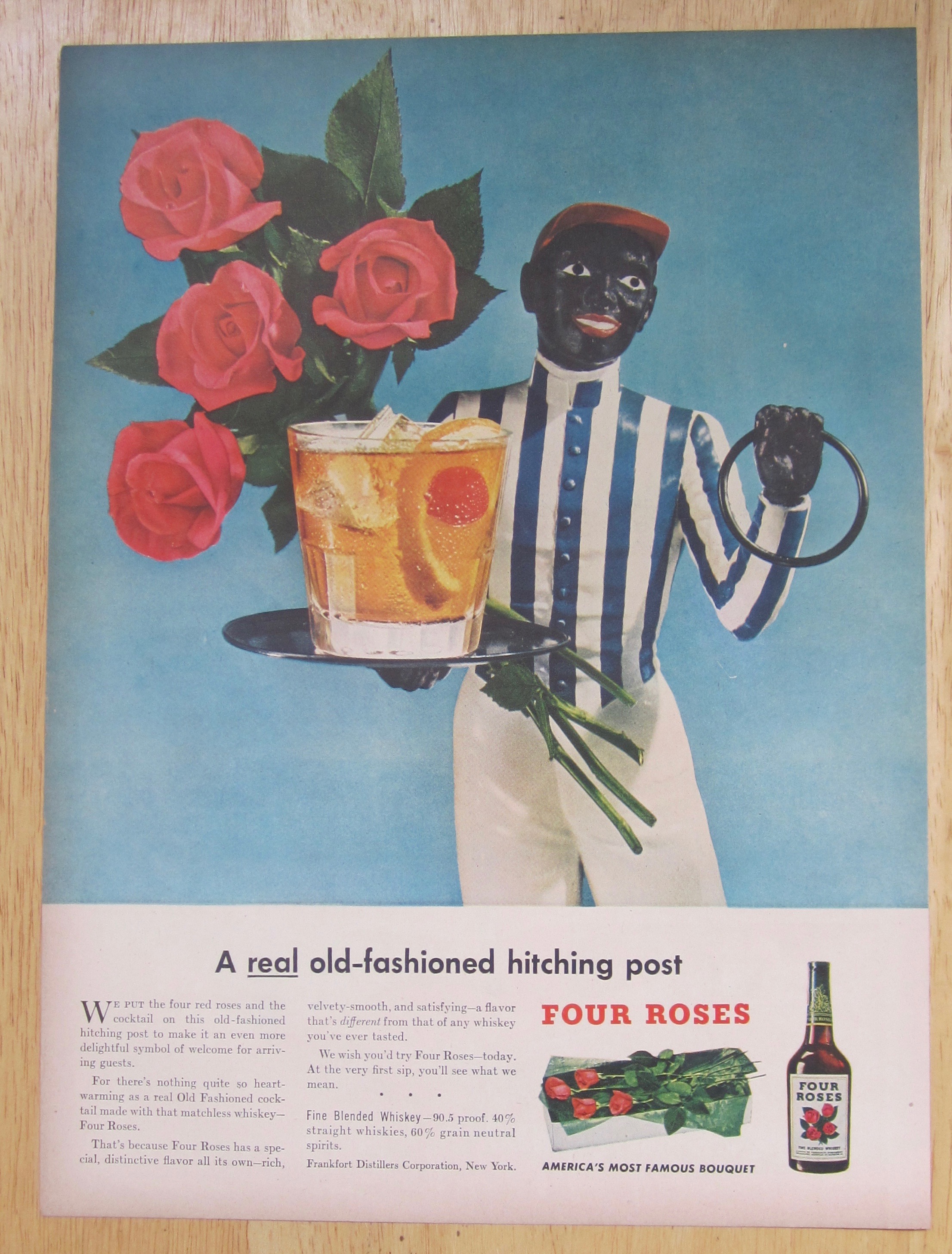 1947 Four Roses Whiskey w/ Old Fashioned Hitching Post