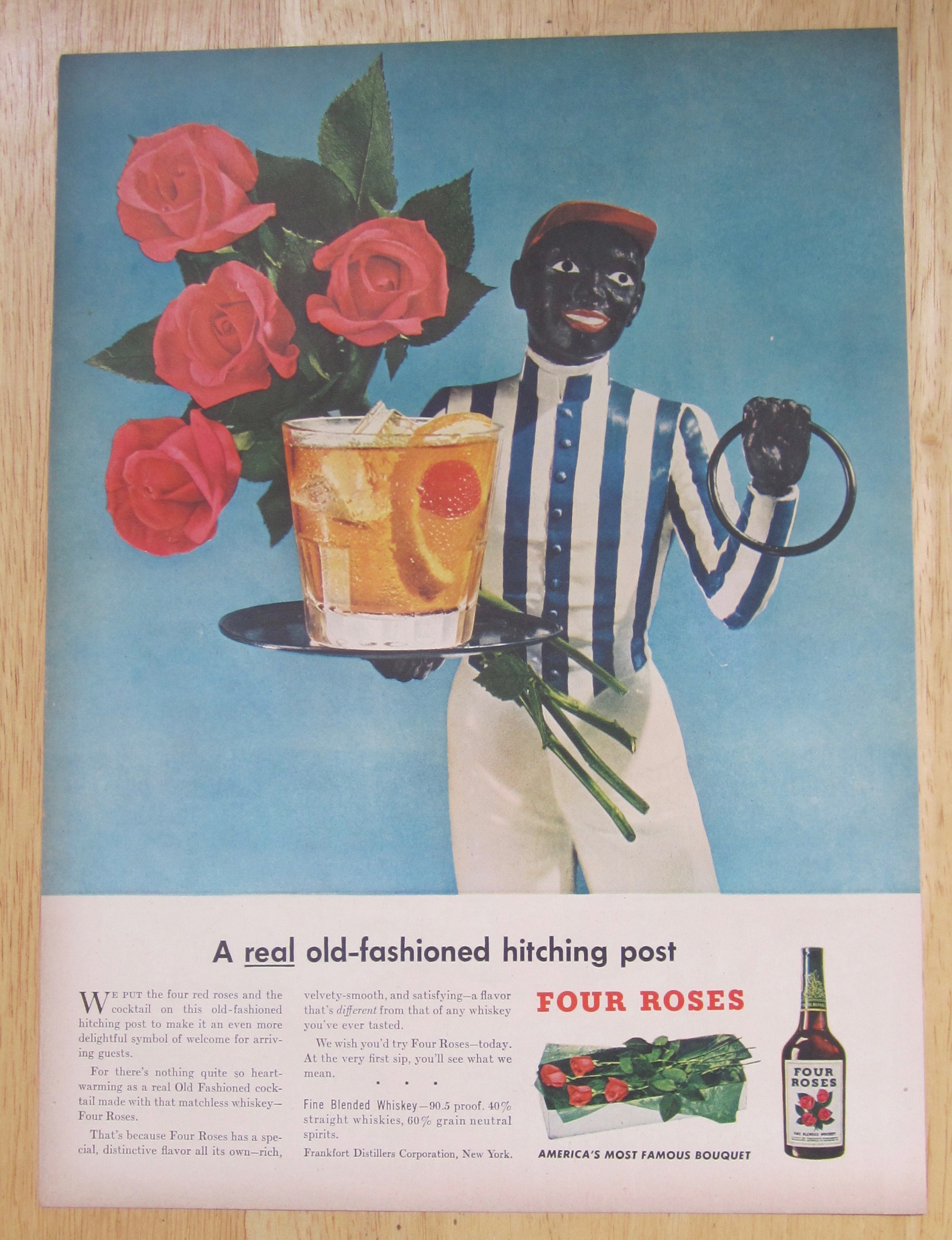 1947 Four Roses Whiskey w/ Old Fashioned Hitching Post
