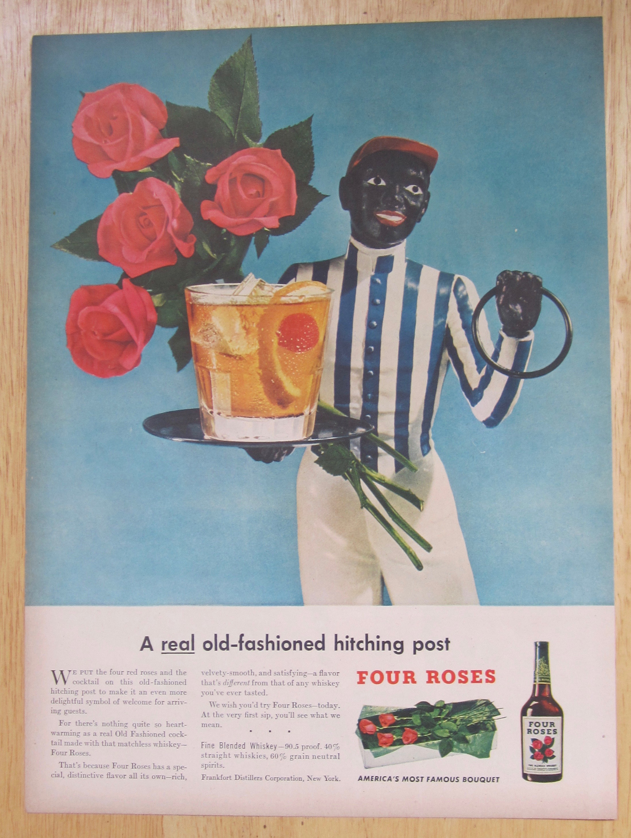 1947 Four Roses Whiskey w/ Old Fashioned Hitching Post