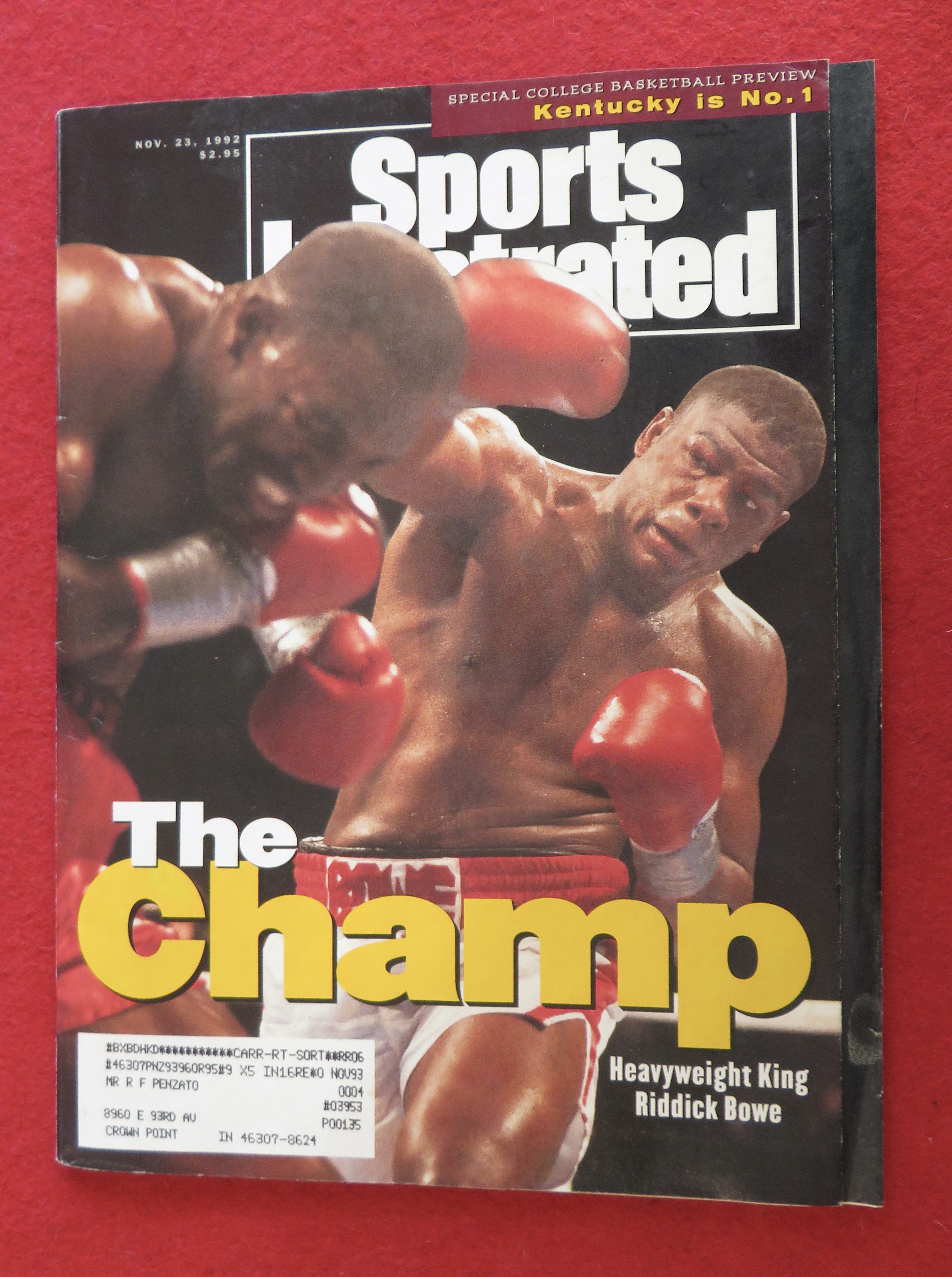 Sports Illustrated Magazine-November 23, 1992-Riddick
