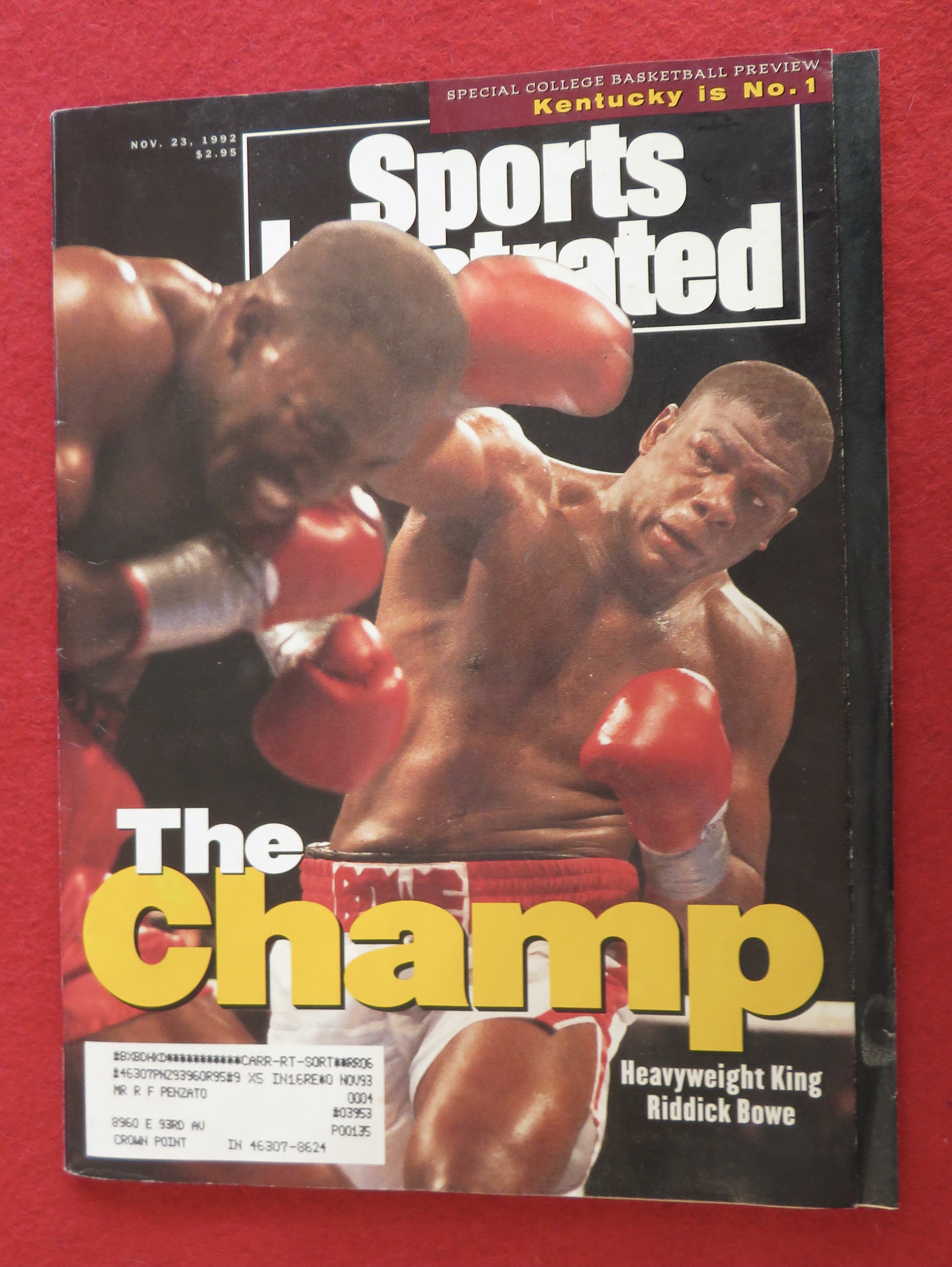 Sports Illustrated Magazine-November 23, 1992-Riddick