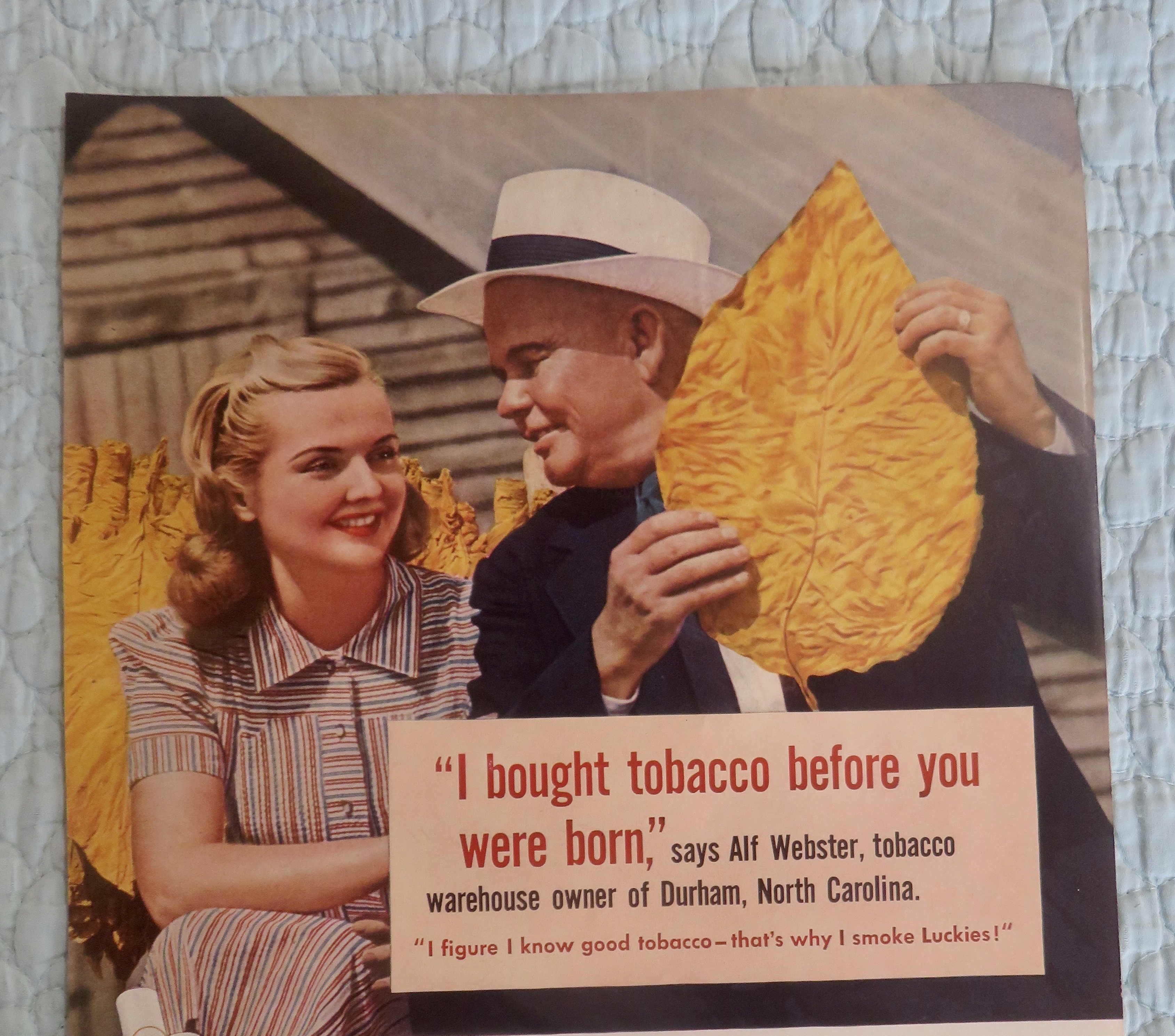 1941 Lucky Strike Cigarette with Alf Webster